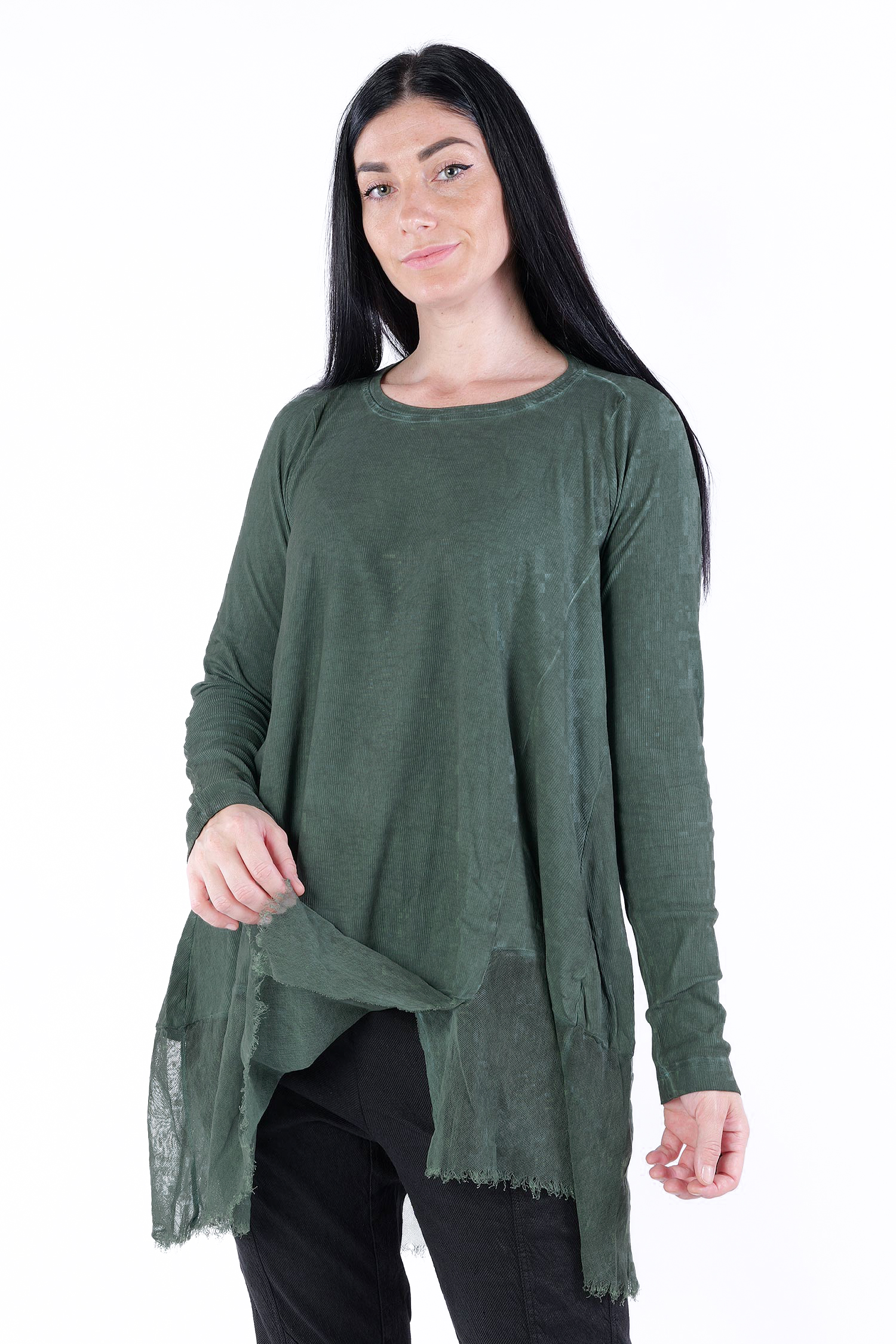 Longsleeve mit Tüll - Pine cloud - 2252340505