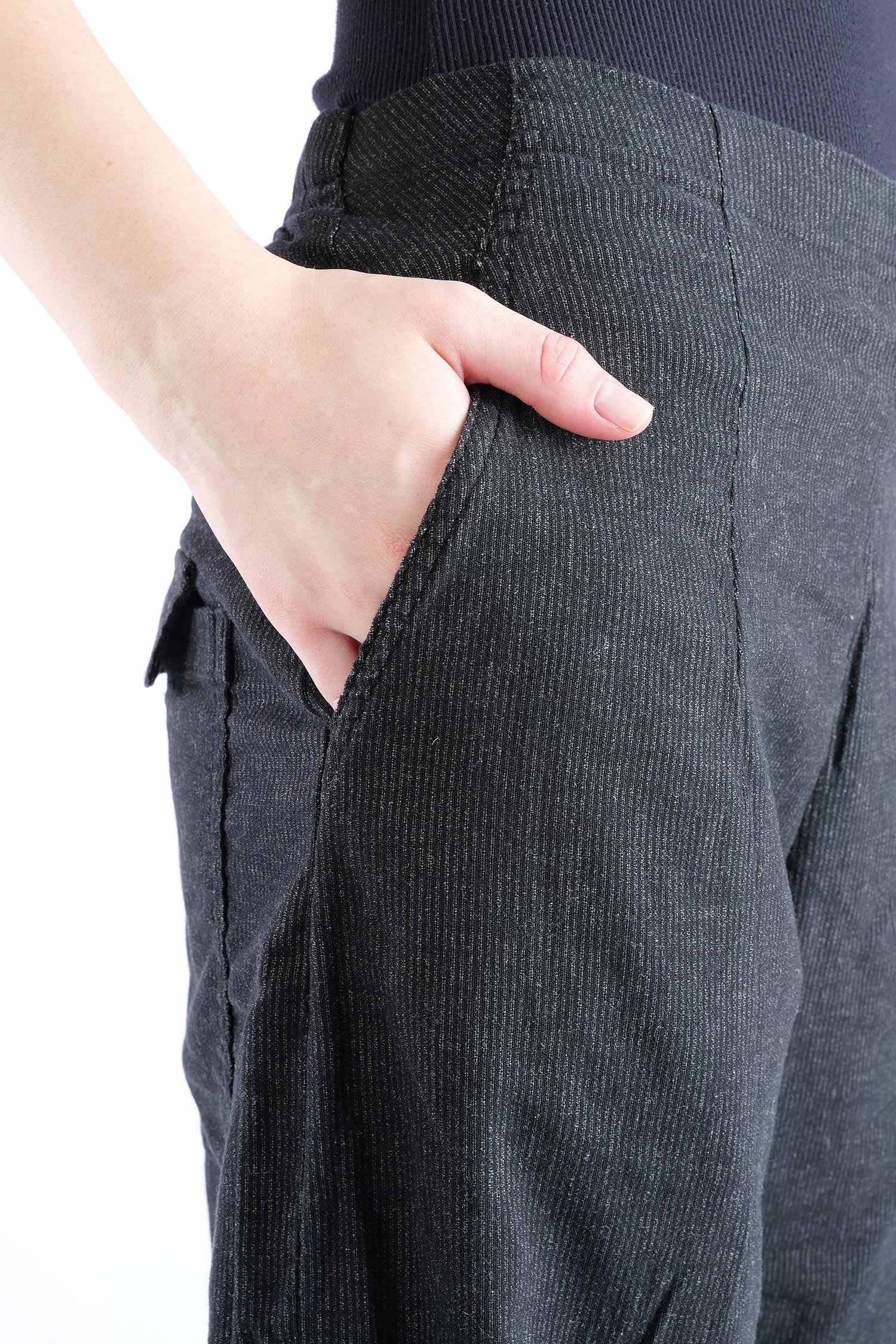 Nadelstreifen Culotte - Black stripe - 2263410104