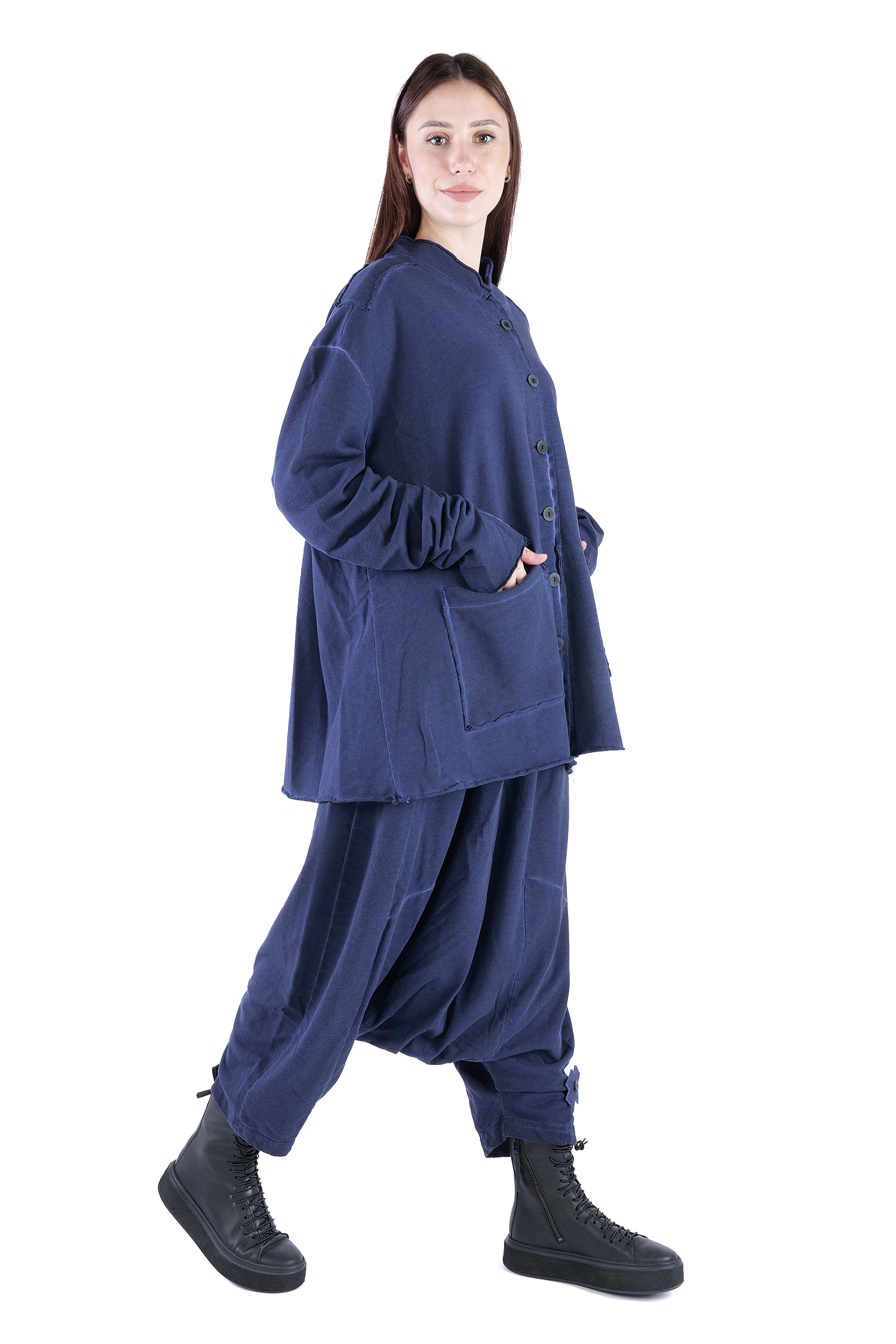Oversize Sweatjacke - Ocean - 2129