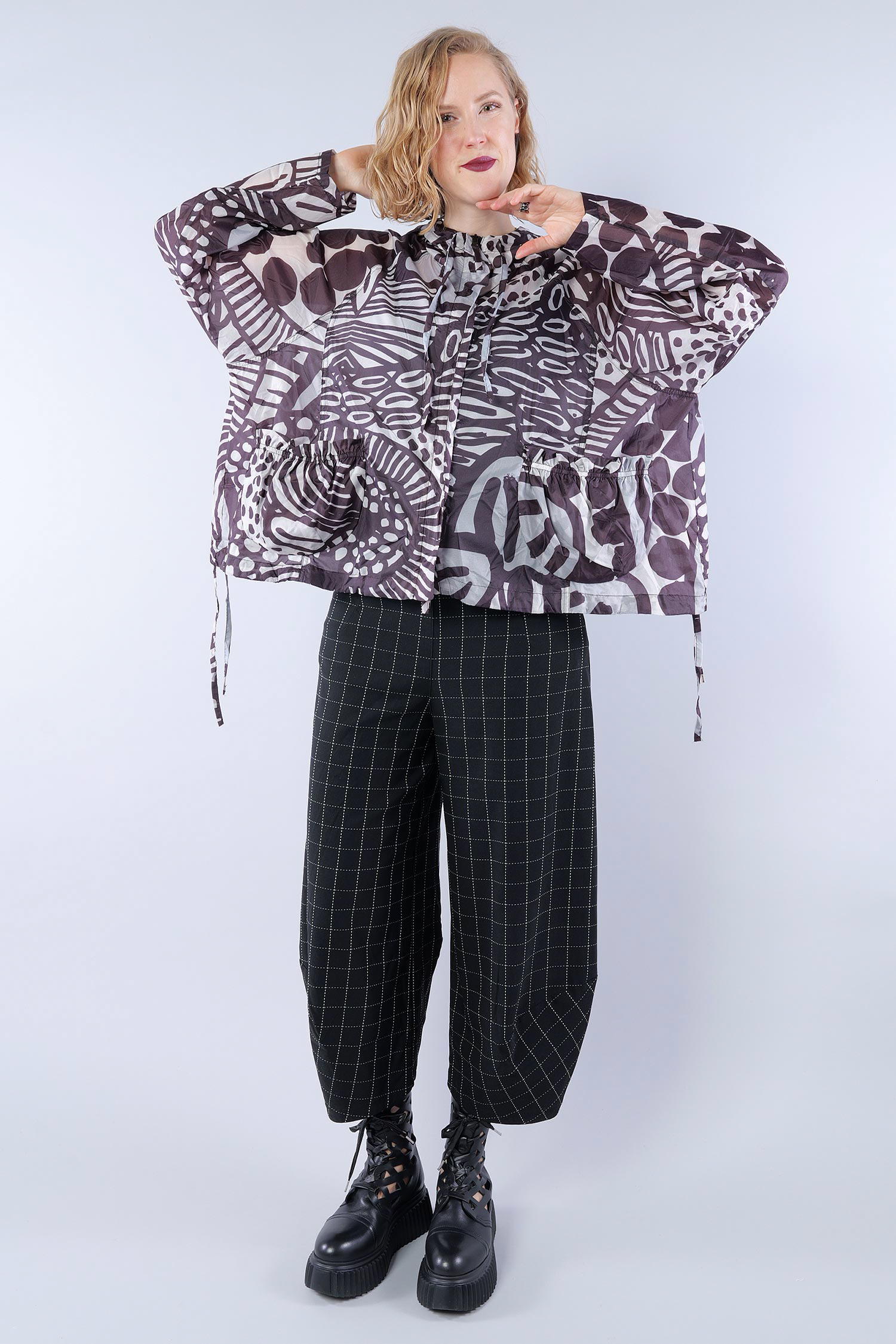 Oversize rain jacket - Black print - 1263211104