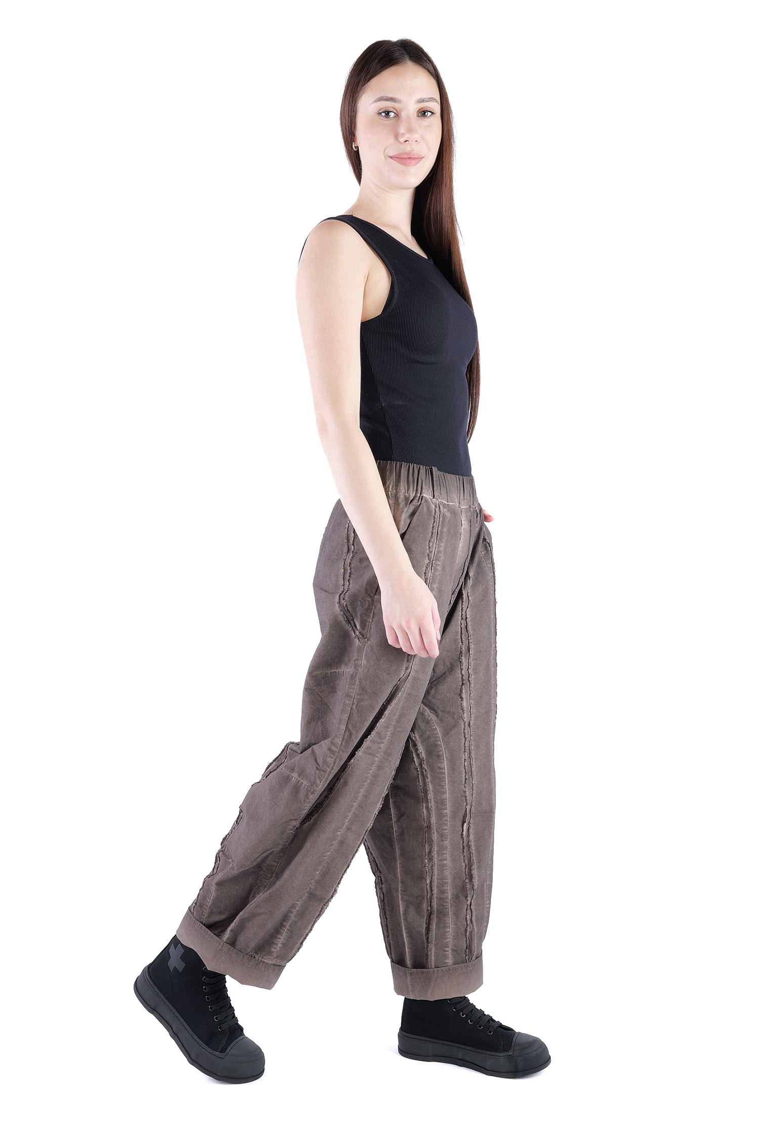 Hose mit Ziernähten - Truffle old dye - Dotto