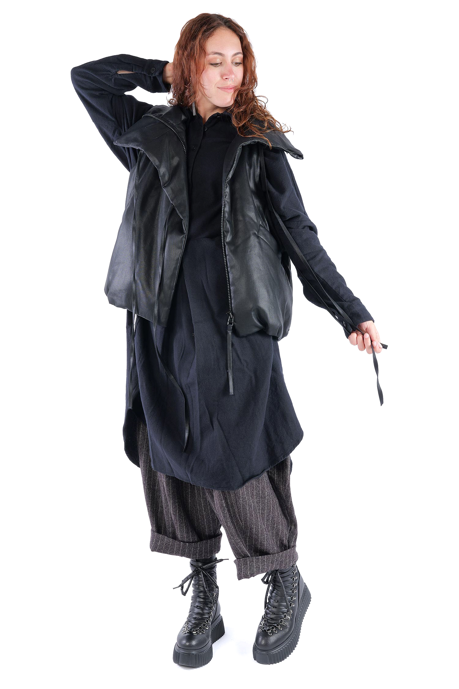 Wattierte Weste - Black coated - Boa