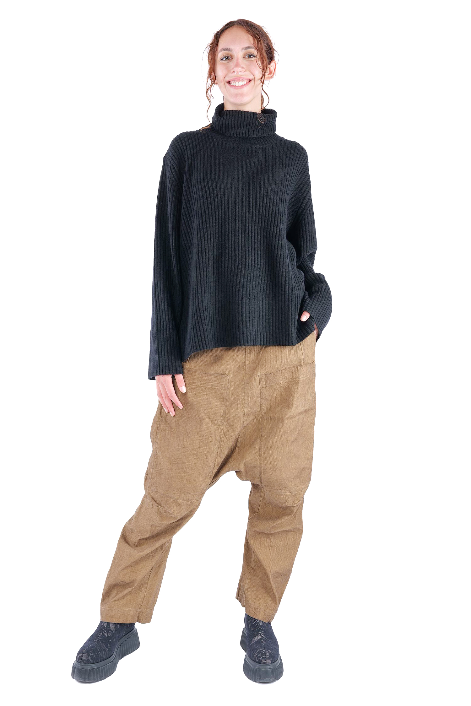 Kaschmir Pullover - Schwarz - 24107