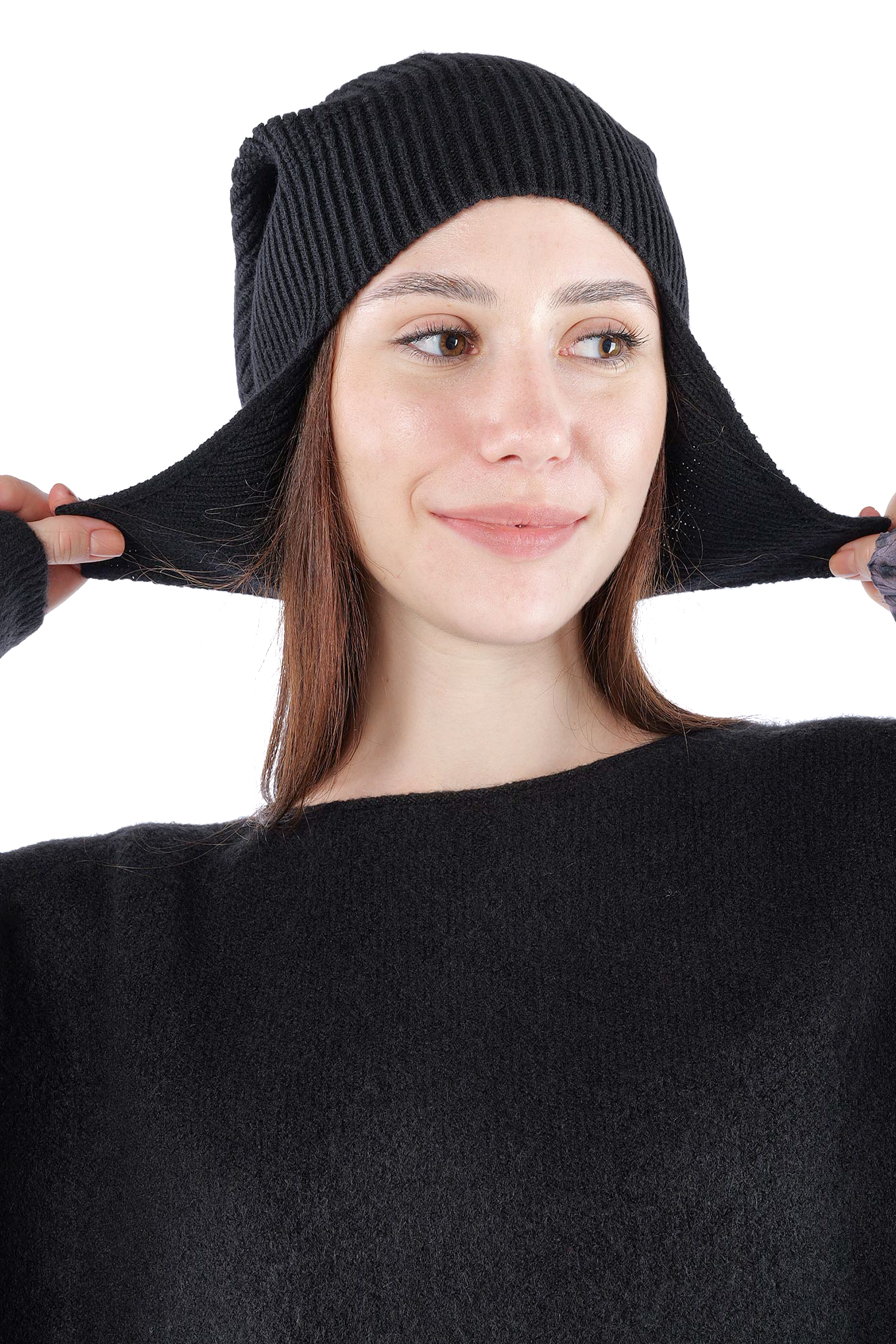 Strickmütze - Schwarz - 2263454610