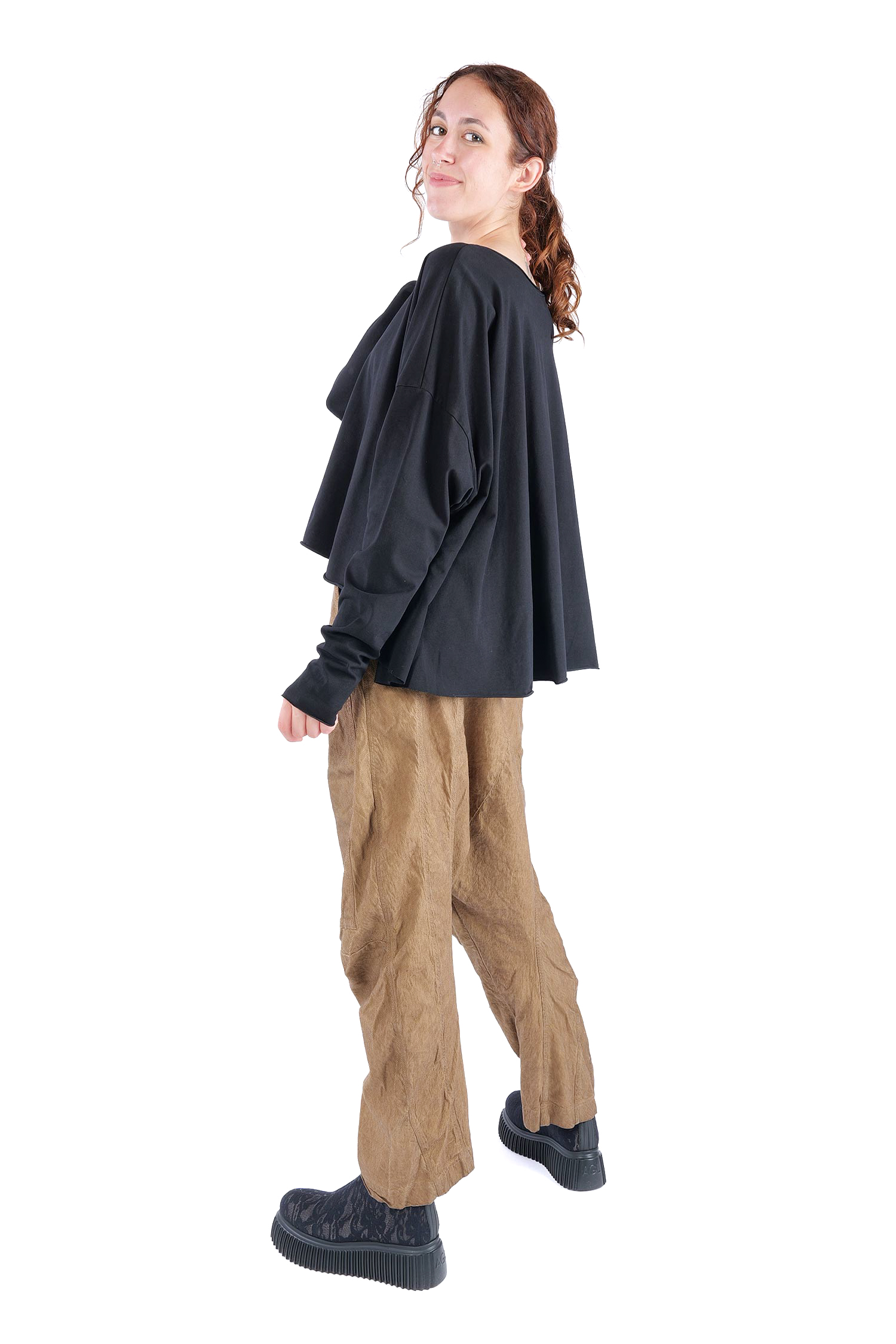 Oversize jersey jacket - Black - Soulviel