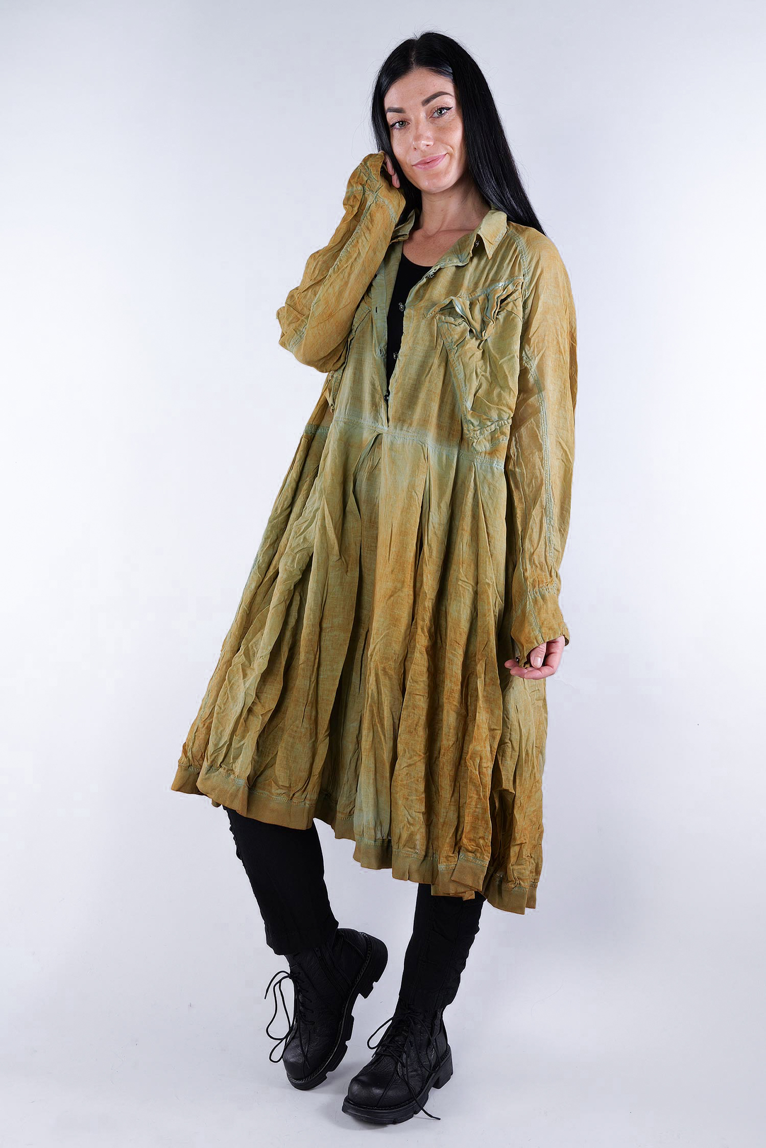 Gerüschtes Kleid - Lagoon cloud - 2252580904