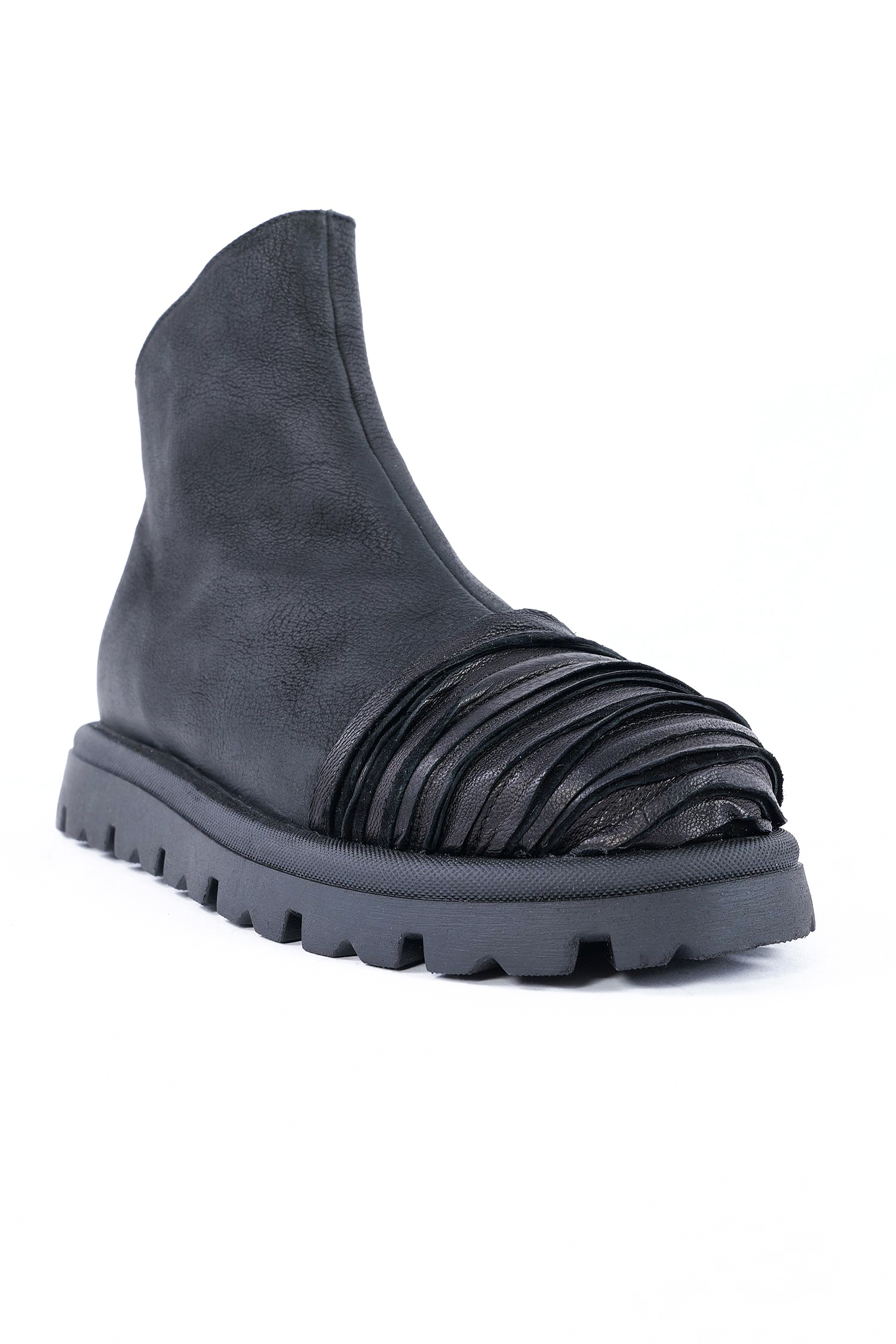 Breite Leder Boots - Schwarz - Britany