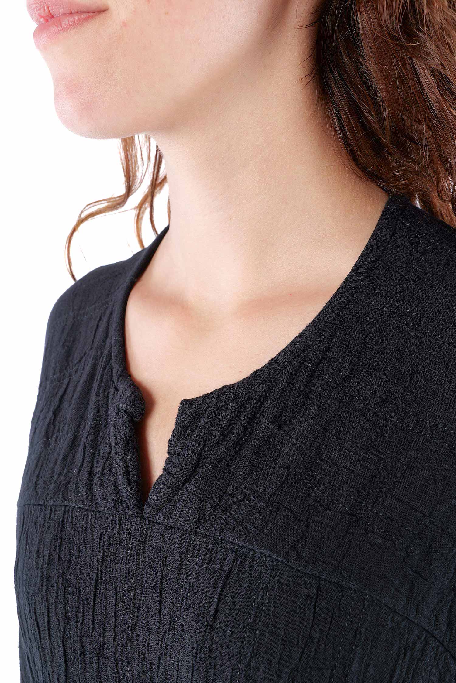 Tulpiges Oversizekleid - Schwarz - Hausleib