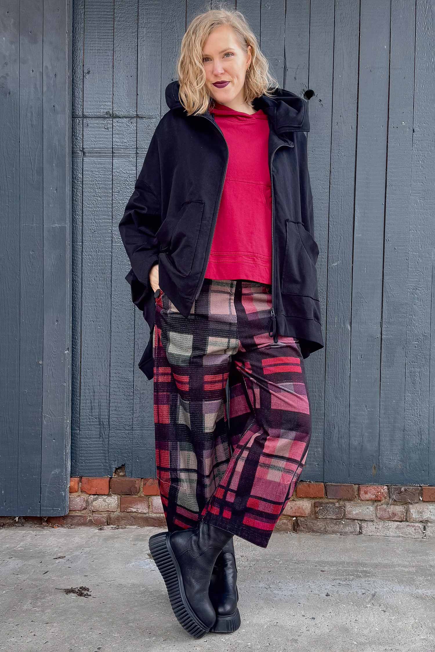 Oversize Sweatjacke - Schwarz - 2263251102