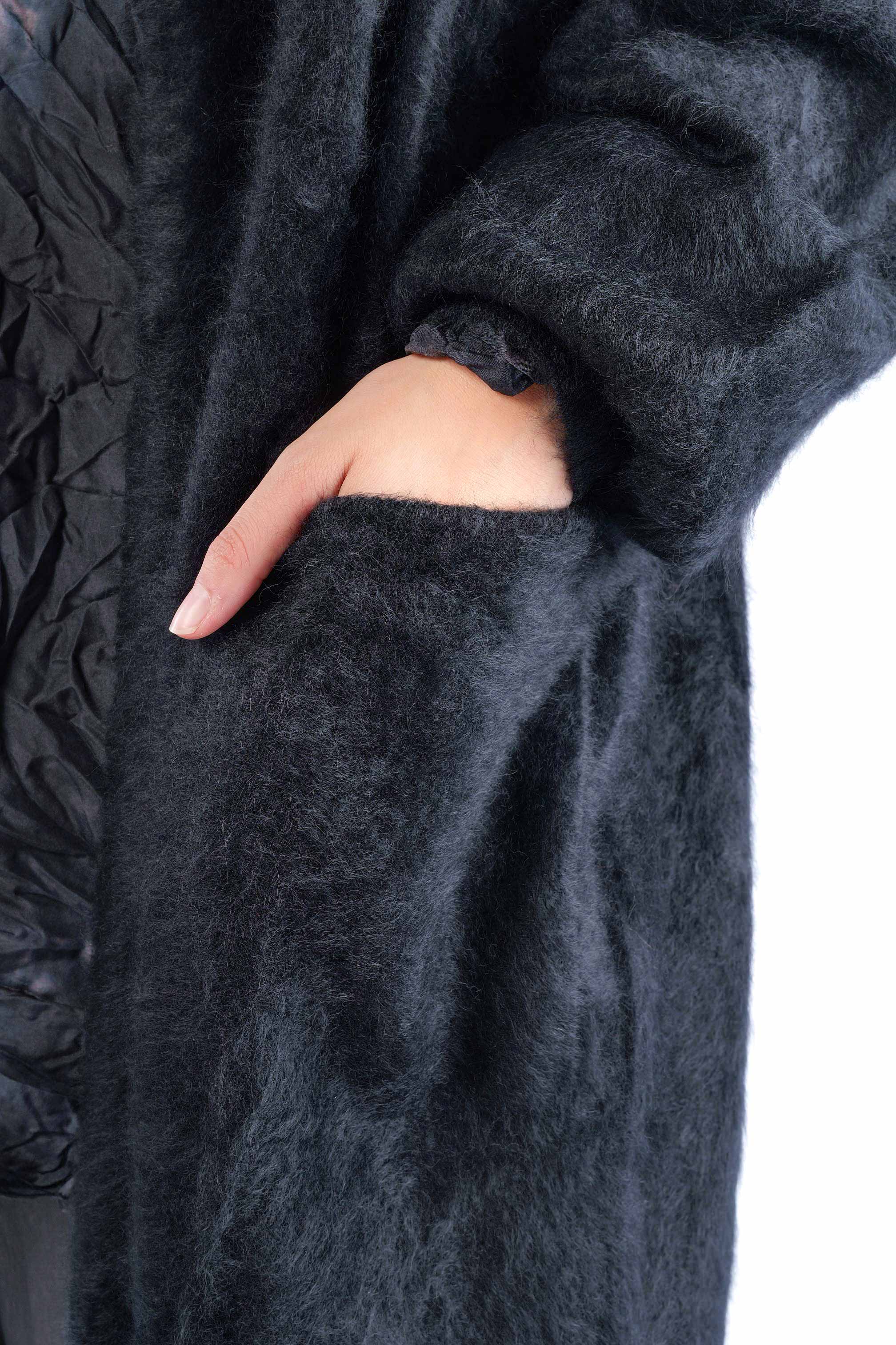 Flauschiger Kaschmir Cardigan - Night - 25133
