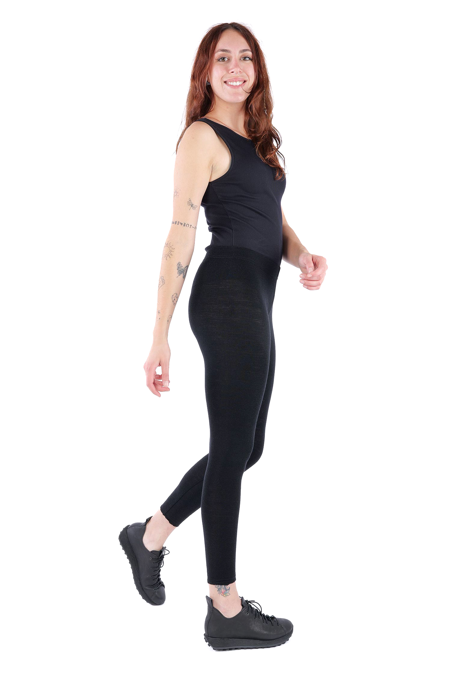 Merino Leggings - Schwarz - 3001