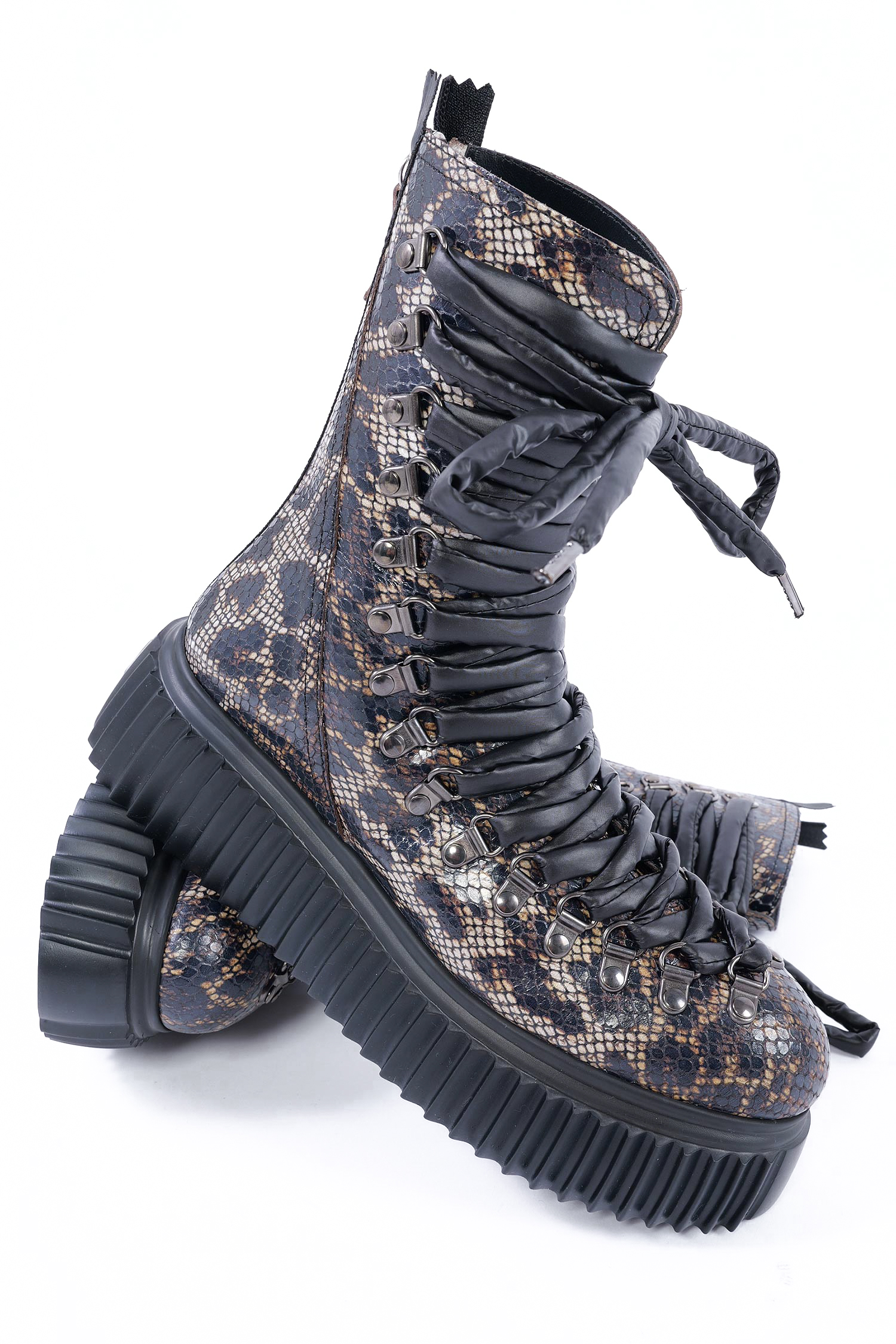 Schnür-Boots - Leo / Taupe-Nero - Dromo
