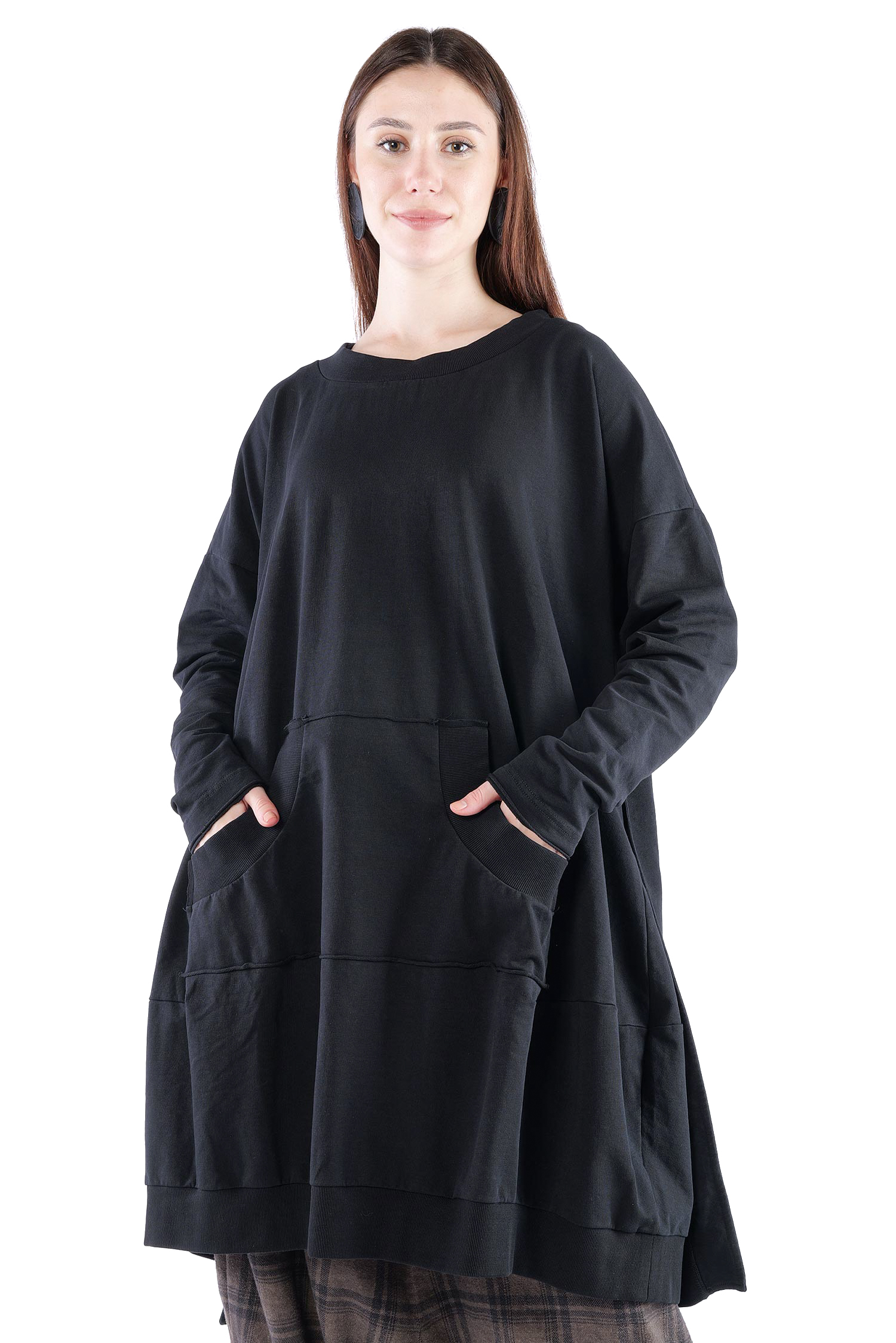 Sweattunika - Schwarz - 2263250907