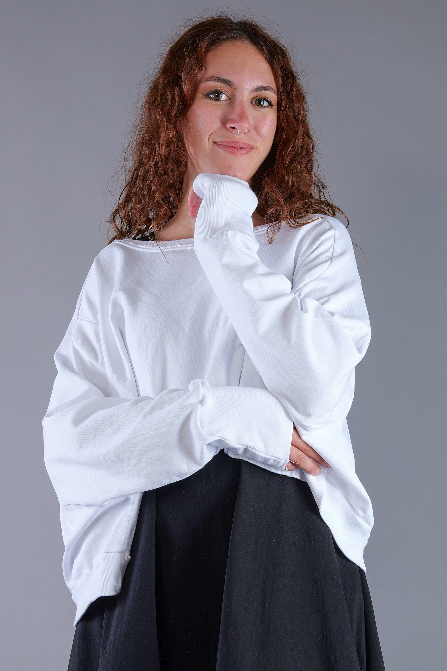 Kurzer Sweater - White UNI - 2101