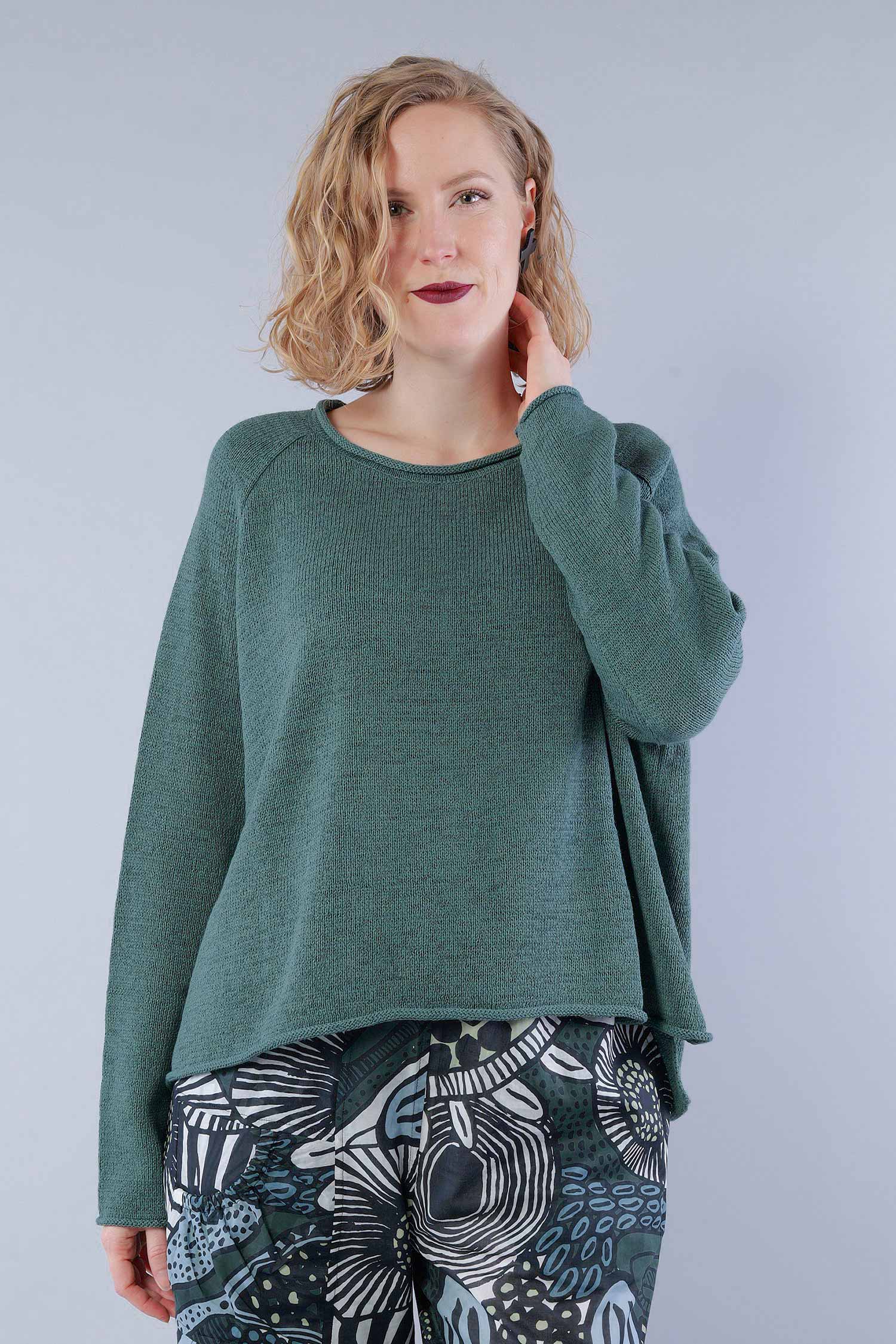 Grobstrickpullover - Grass - 1263720719