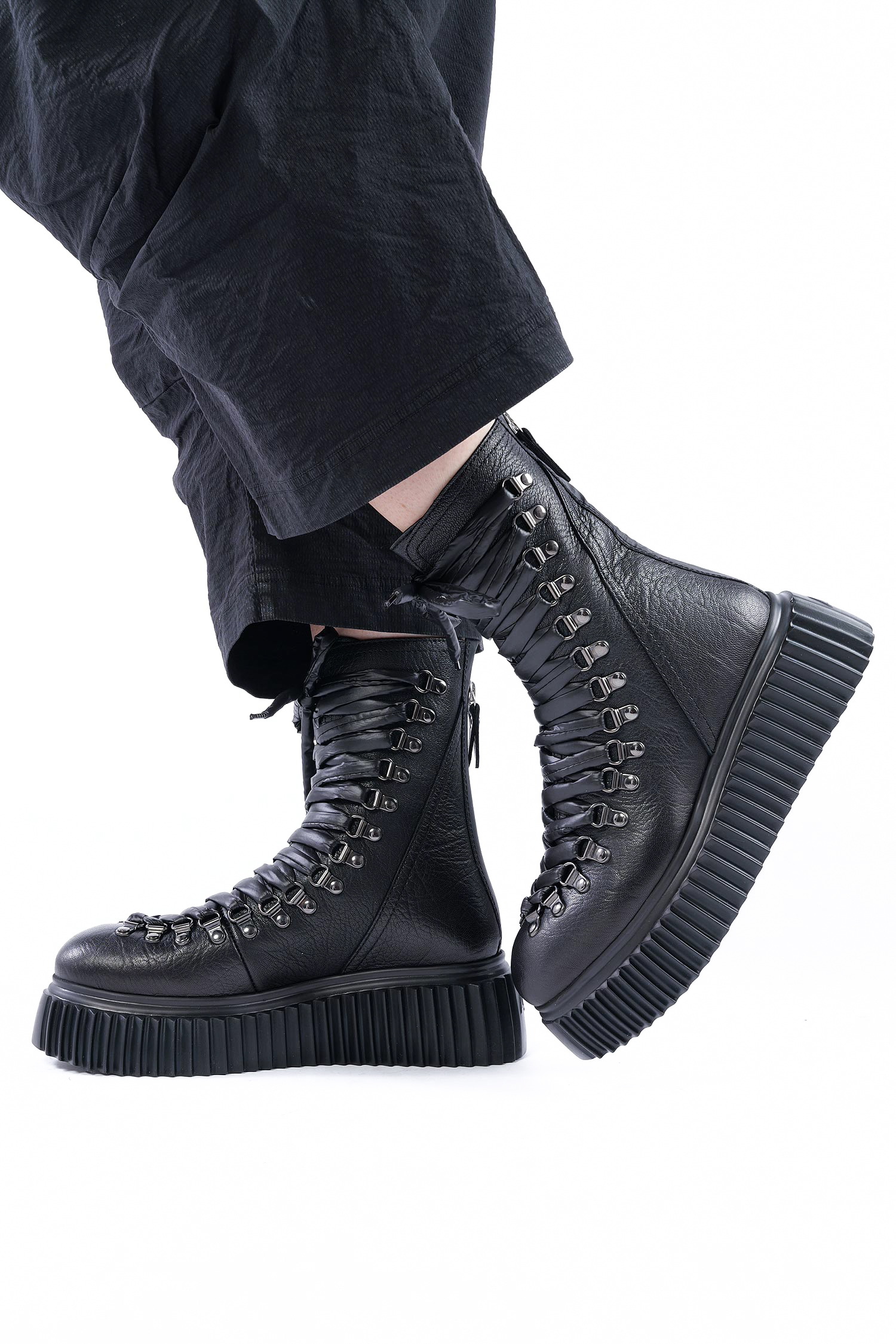 Schnür-Boots - Schwarz - Dromo