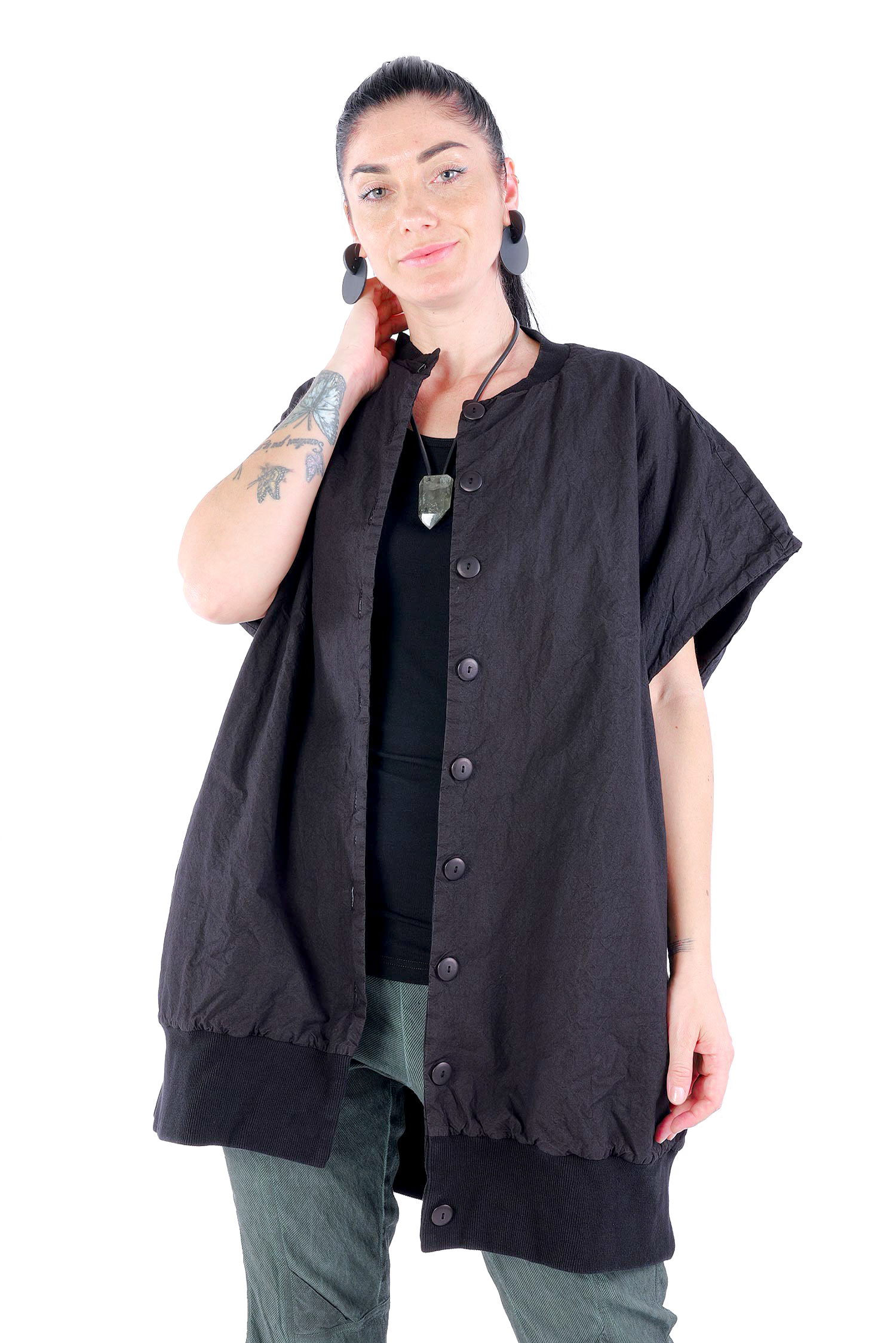 Wattierte Weste - Schwarz - Diegros