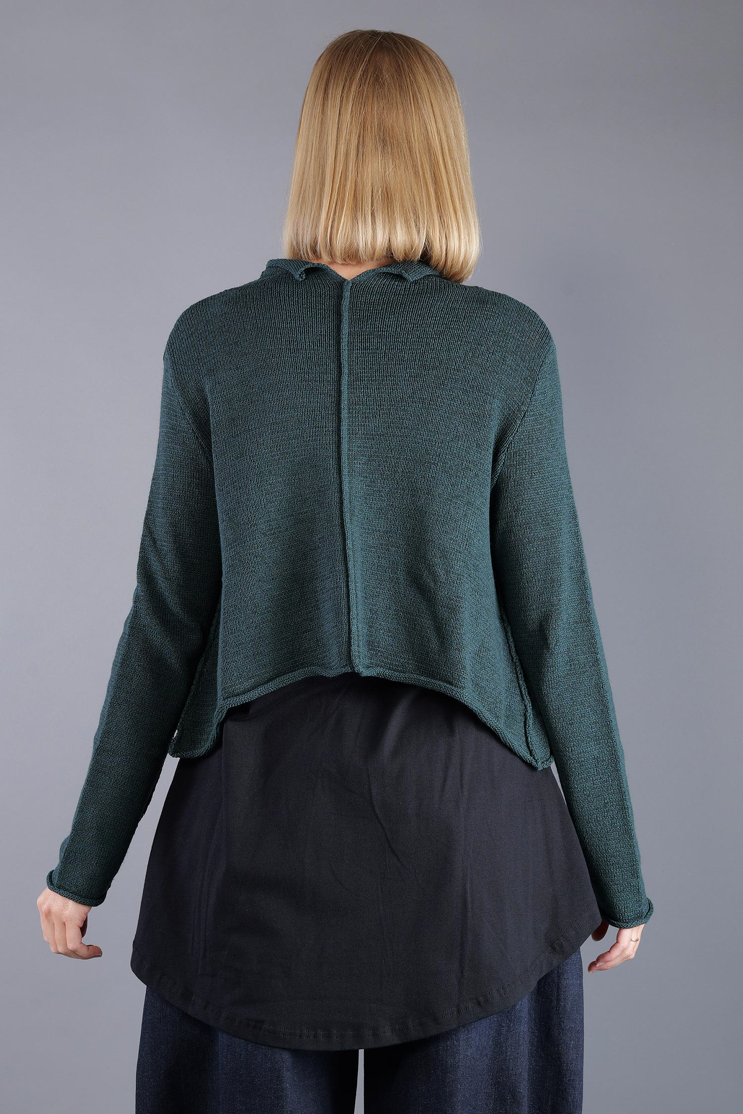 Short knitted jacket - Forest - 2263727111