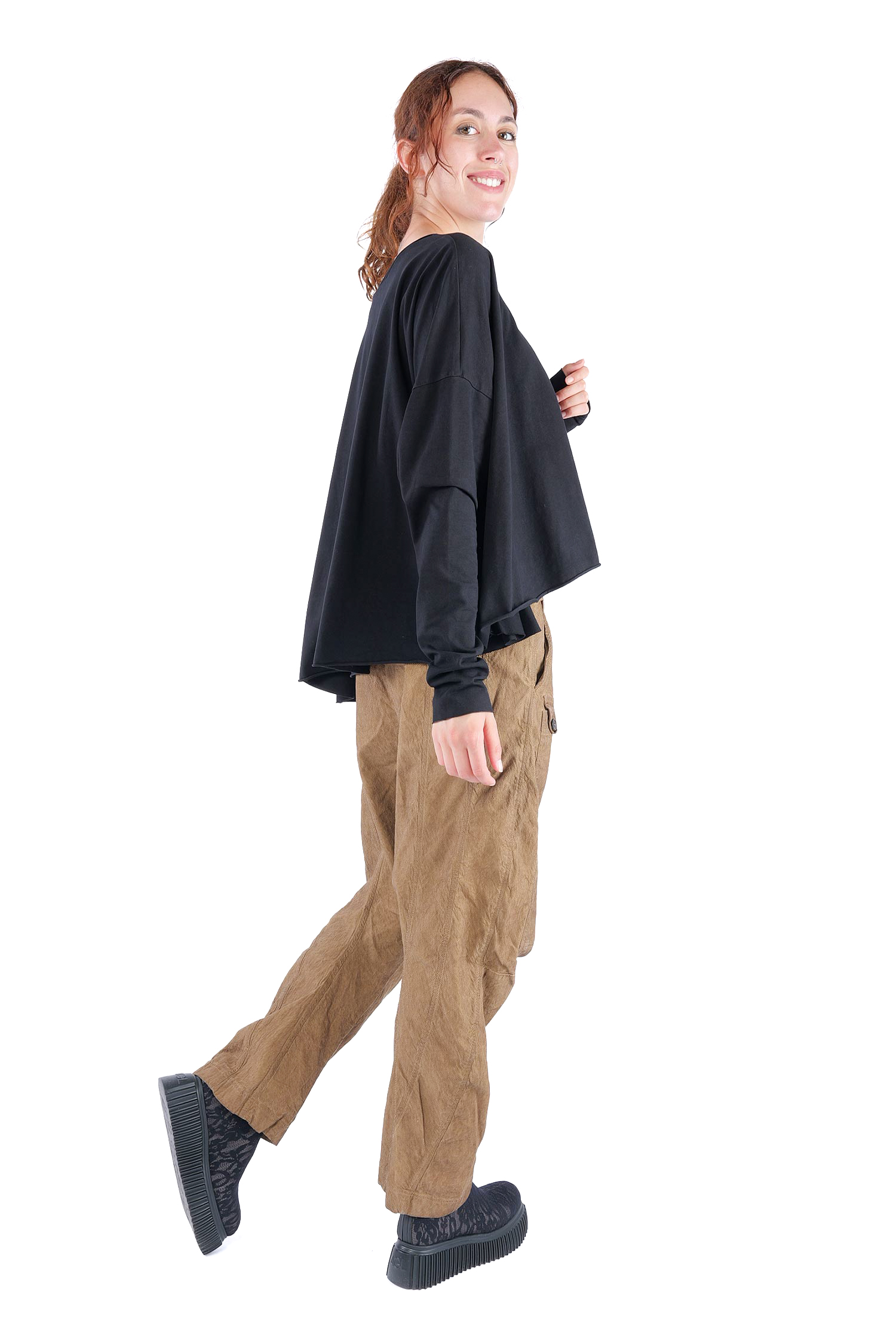 Oversize jersey jacket - Black - Soulviel