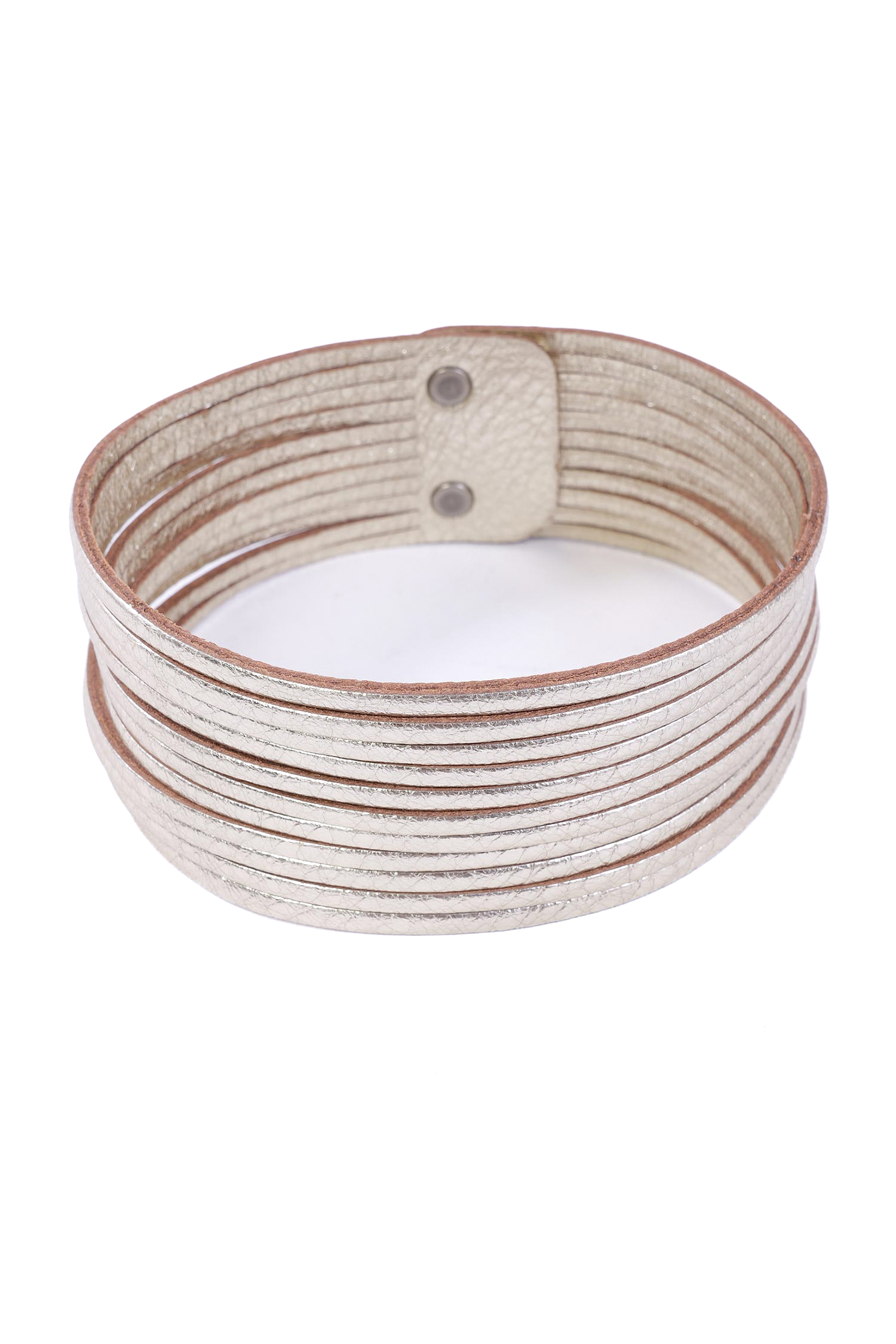 Leder Halskette - Choker - platin