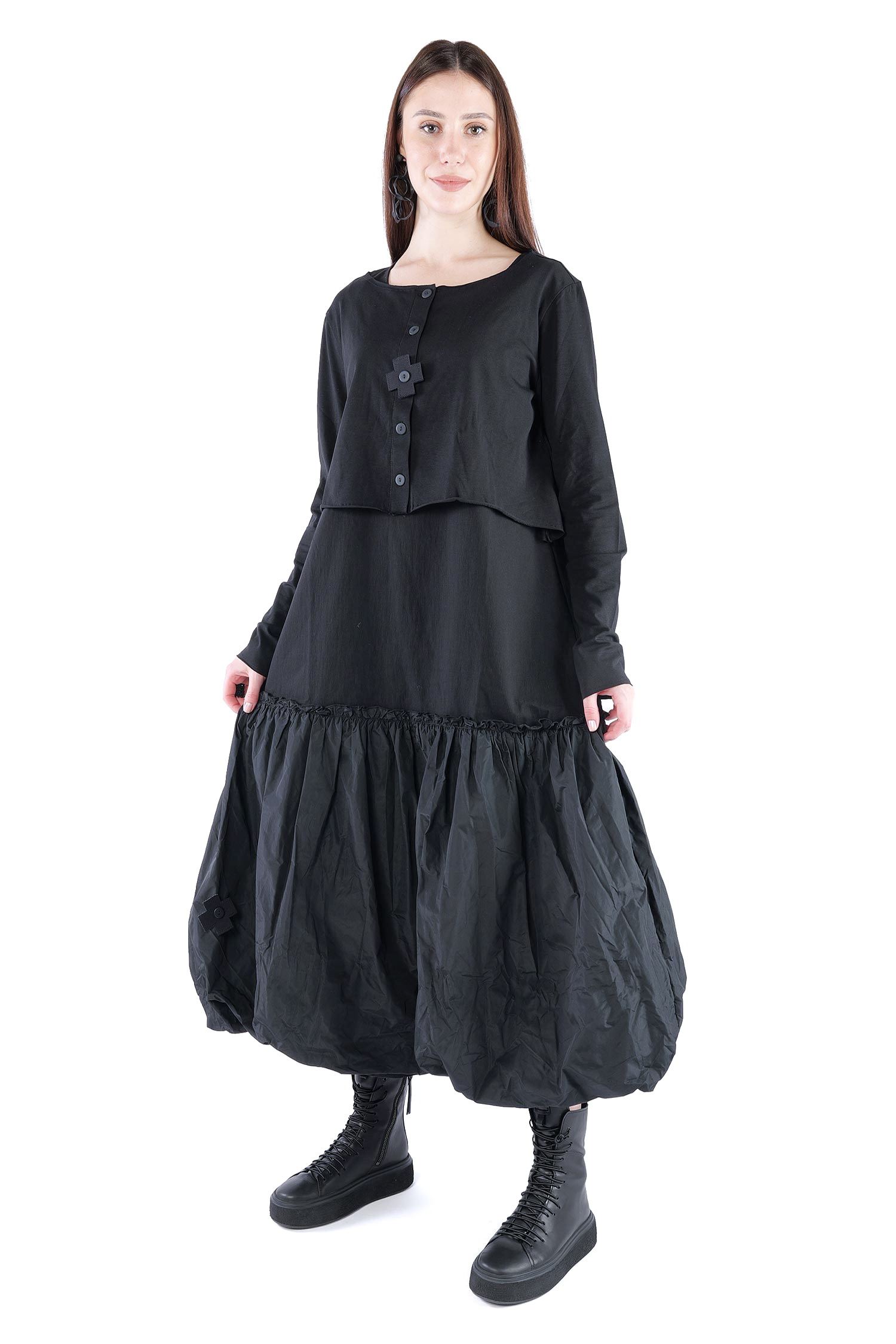 Kurze Jerseyjacke - Schwarz - 2131