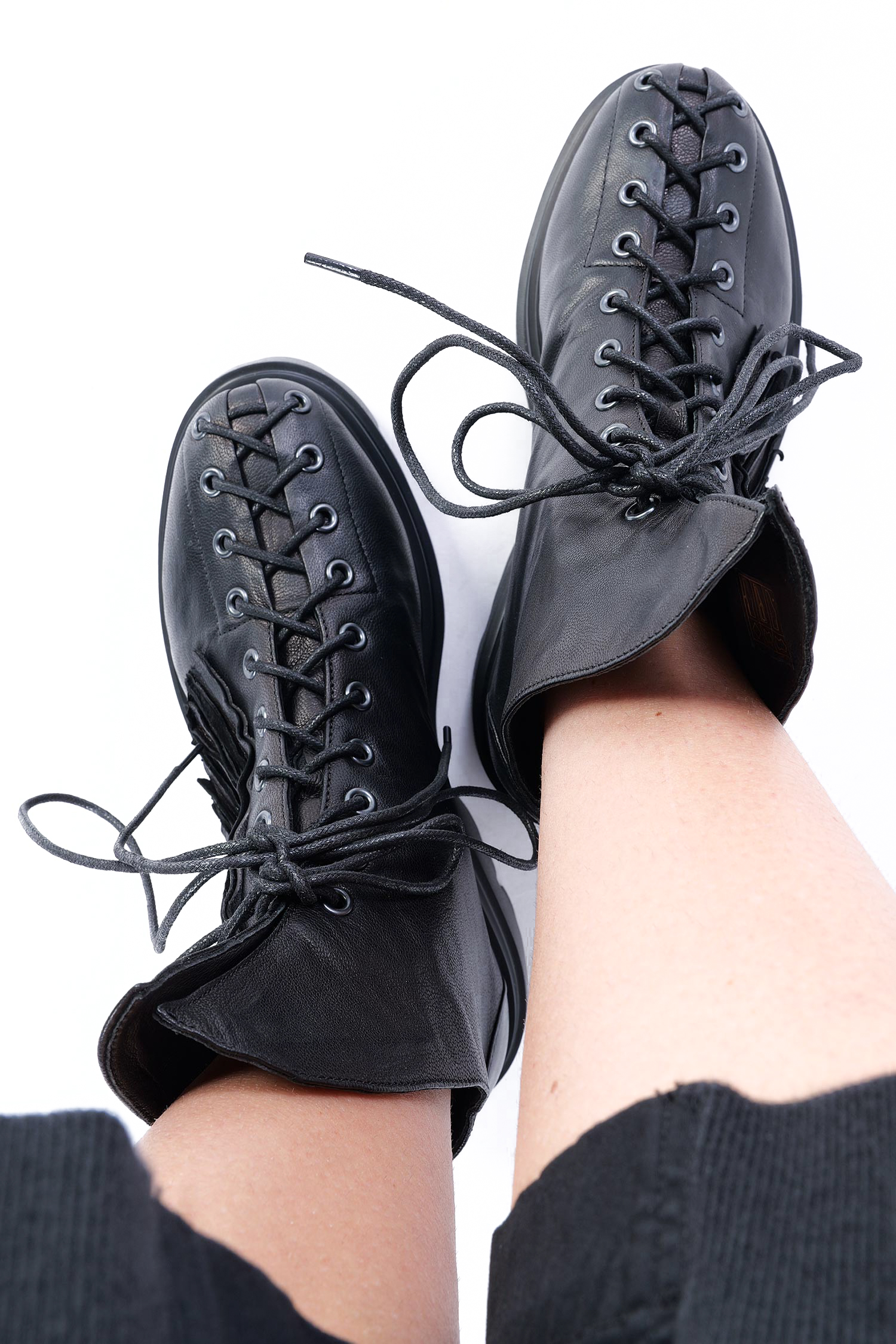 Schnür-Boots - Schwarz - Finn