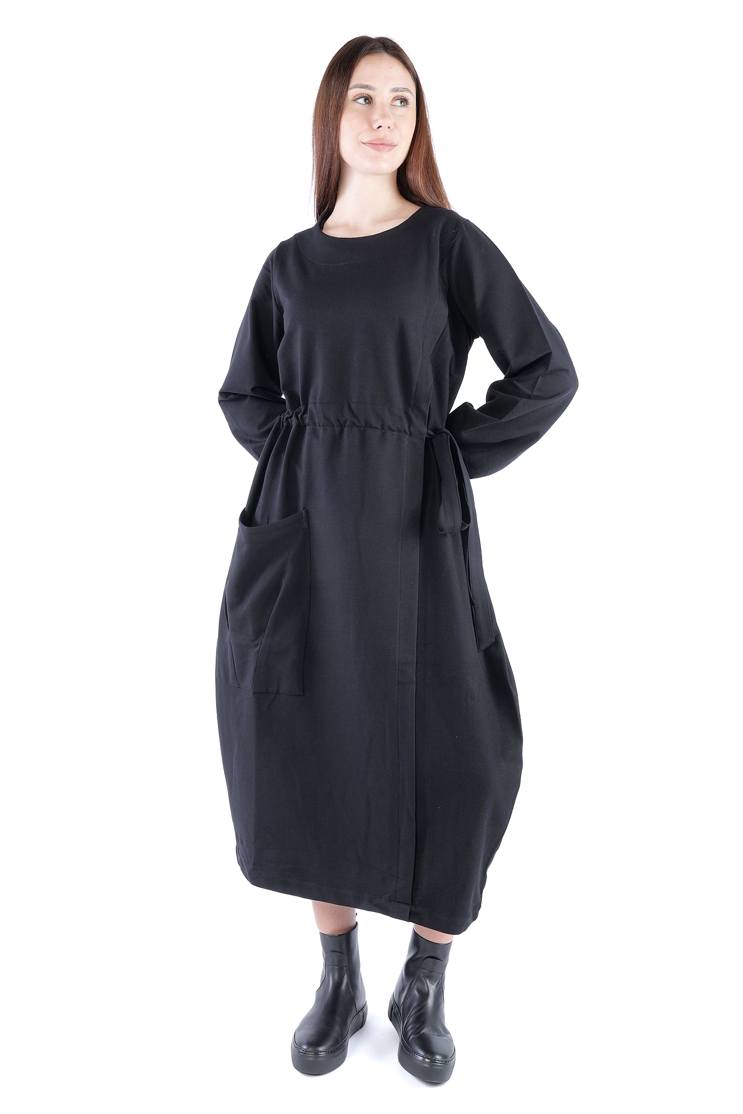 Asymmetrisches Kleid - Schwarz - 26.2-KHF108