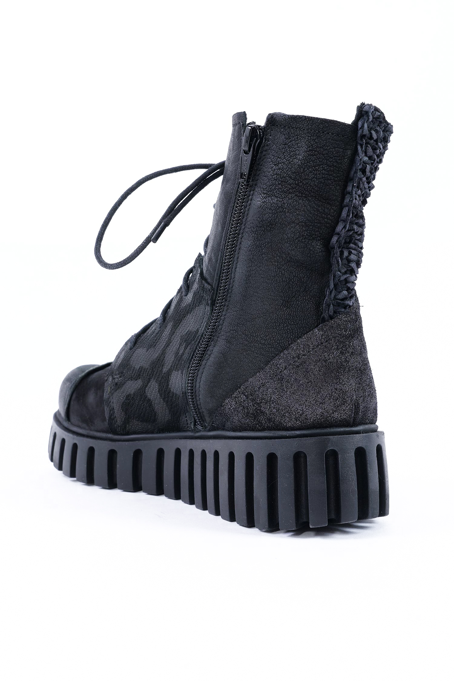 Patchwork Boots - Schwarz - Anastasia