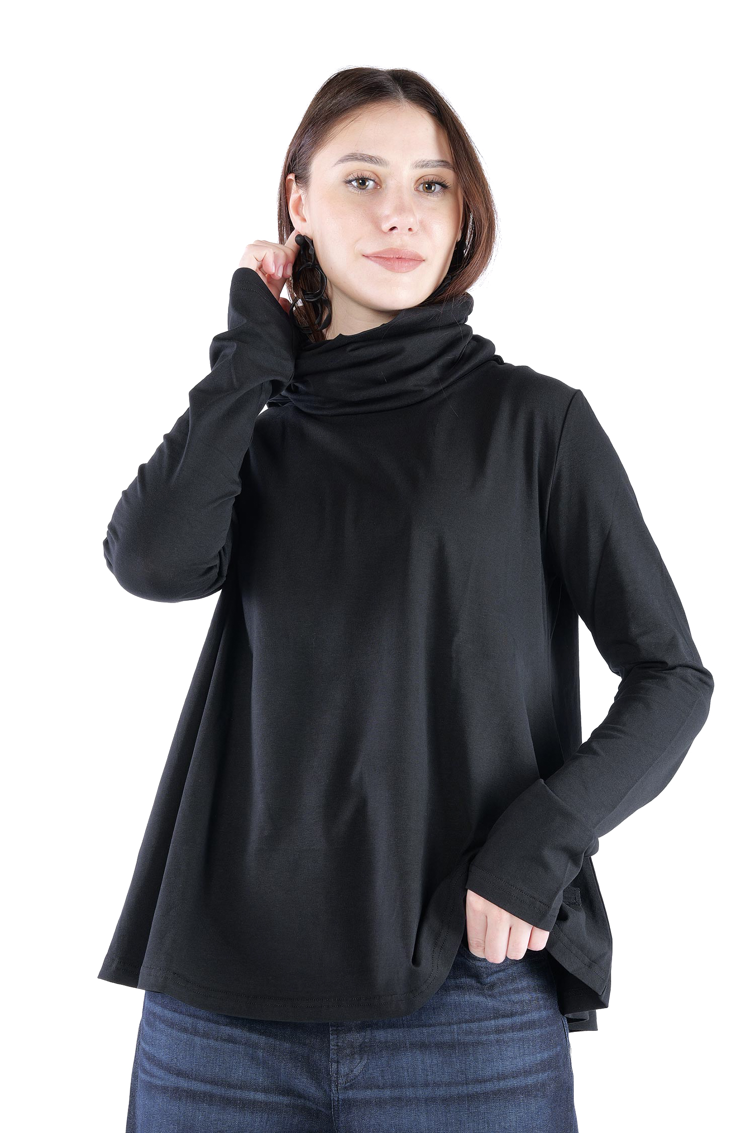 Wandelbarer Pullover - Schwarz - 5093