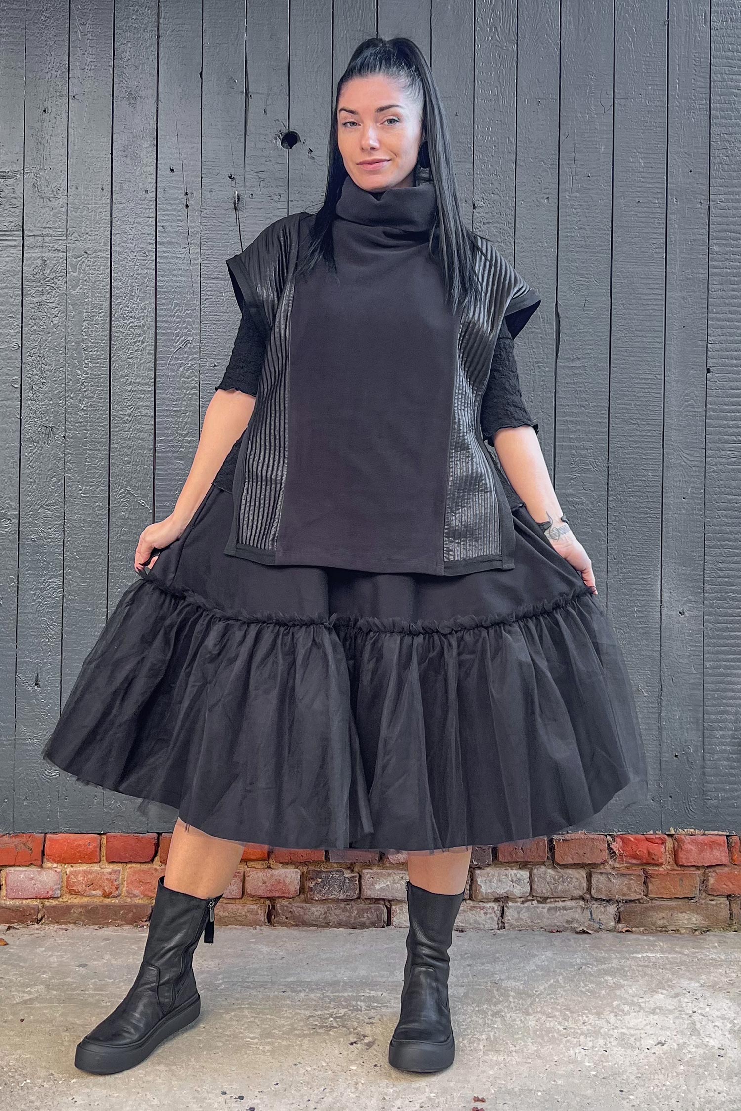 Ausgefalles Oberteil - Schwarz - 766029