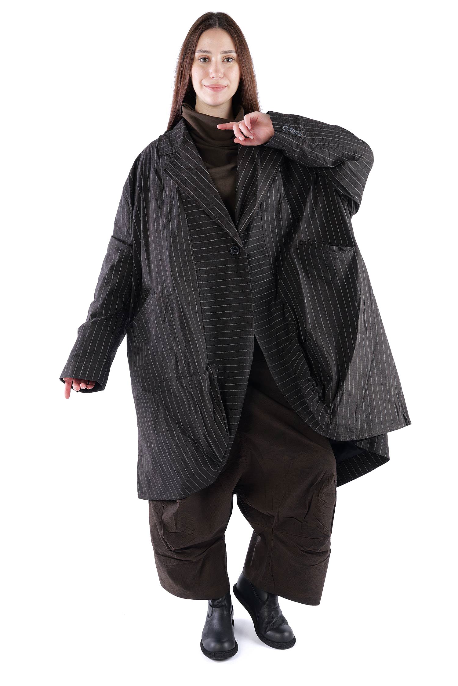 Oversize Stretchmantel - Umbra cloud stripe - 2261241210