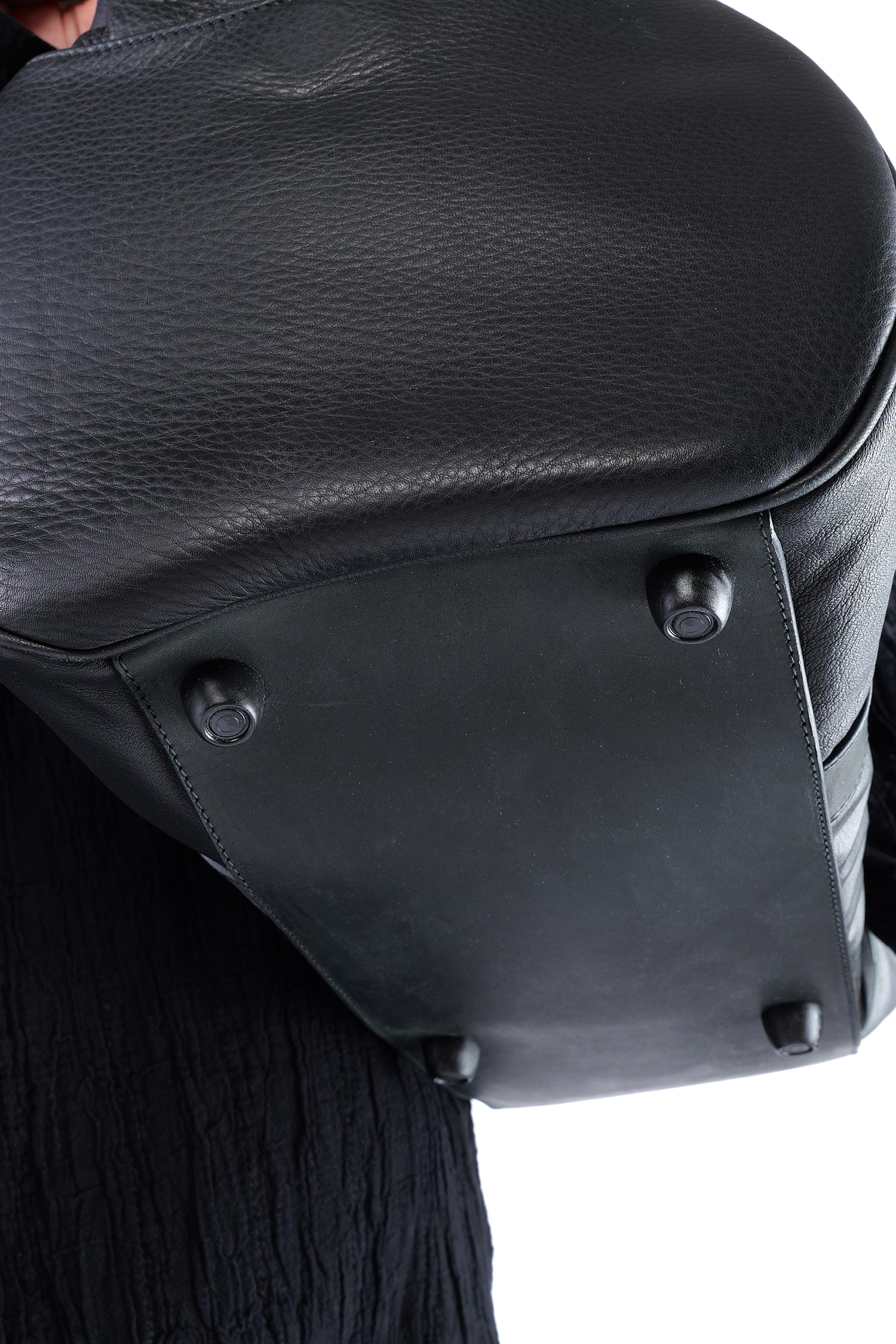 Große Ledertasche - Schwarz - Weekender