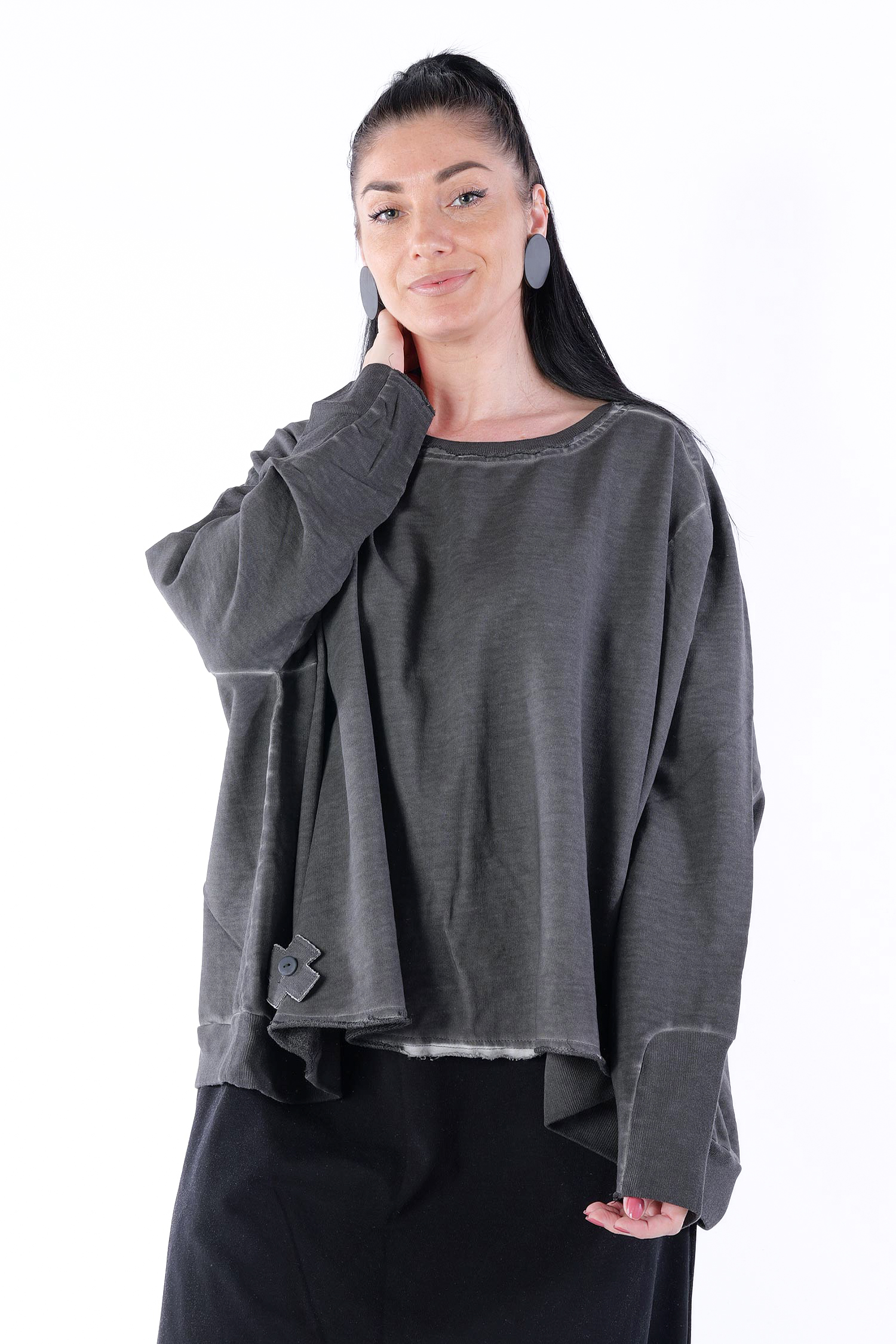 Sweater mit Plus - Asphalt - 2080