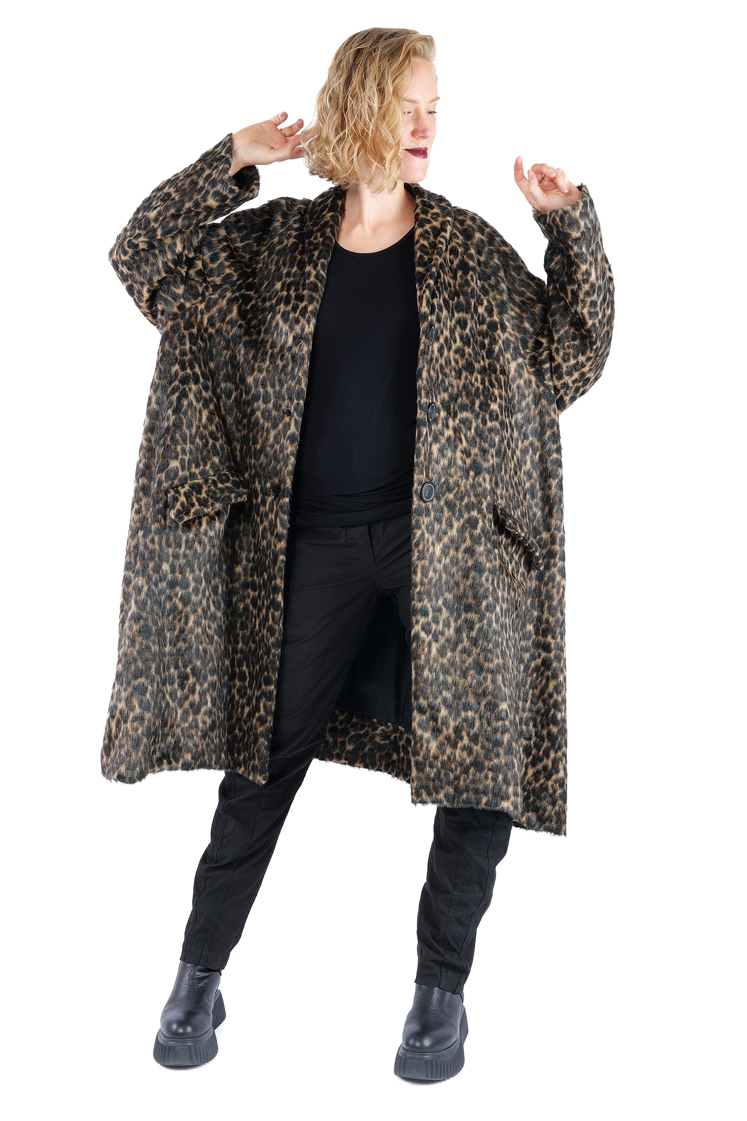 Oversize Leofell-Mantel - Leo jacquard - 2261191205