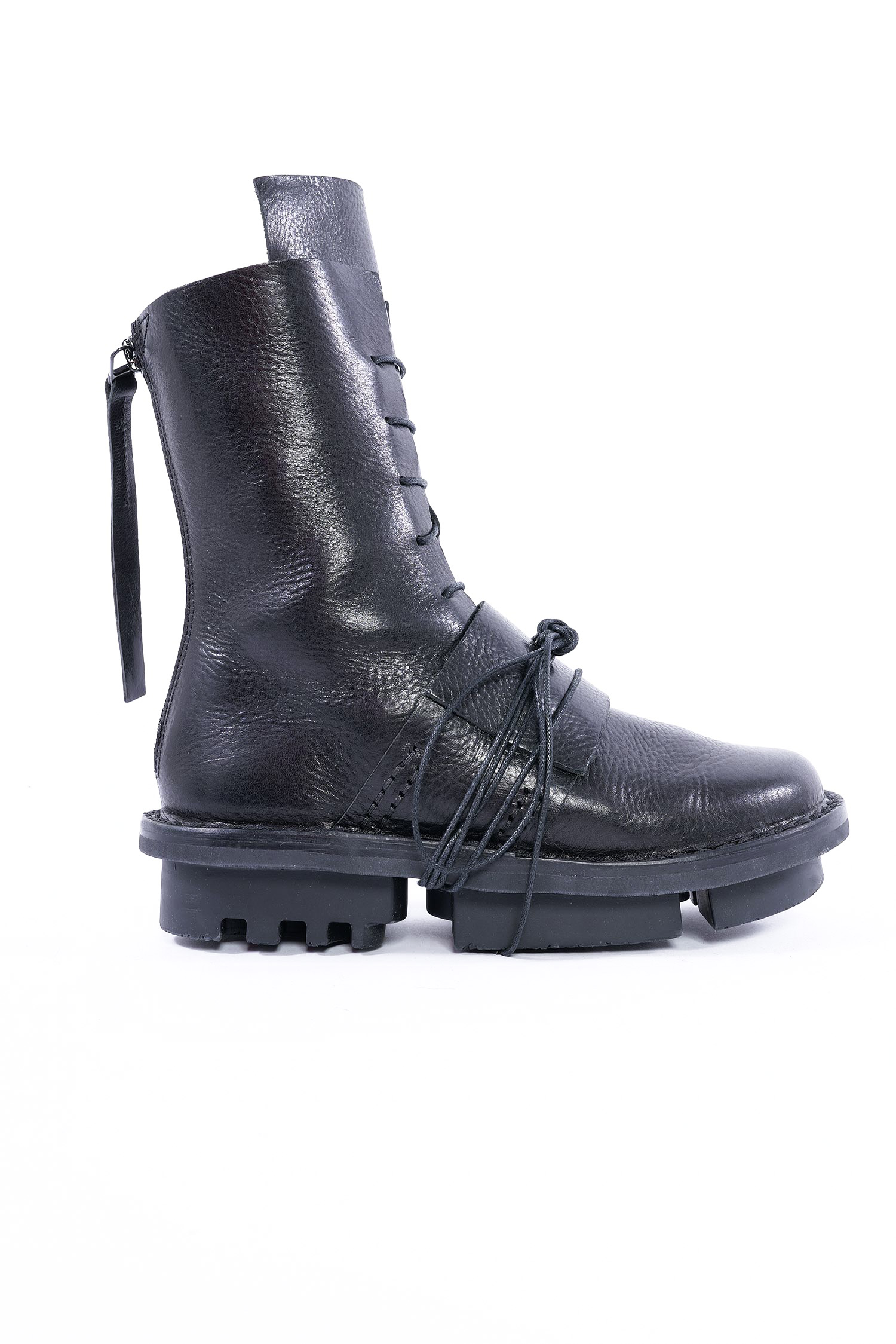 Leder Stiefelette - Schwarz - Dare