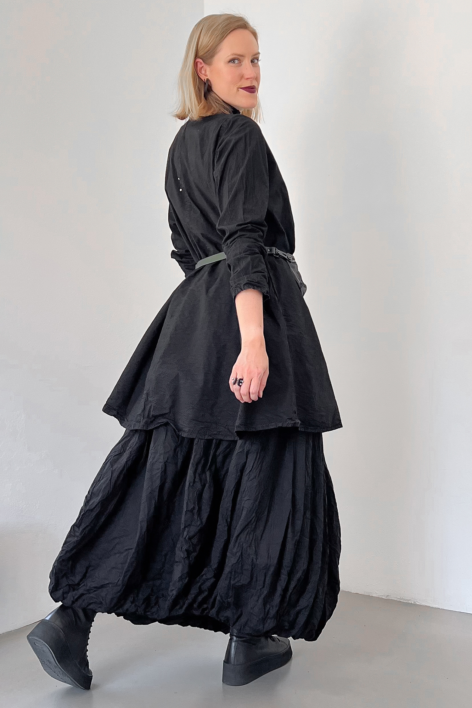 Baumwoll-Bluse - Schwarz - Jewerist