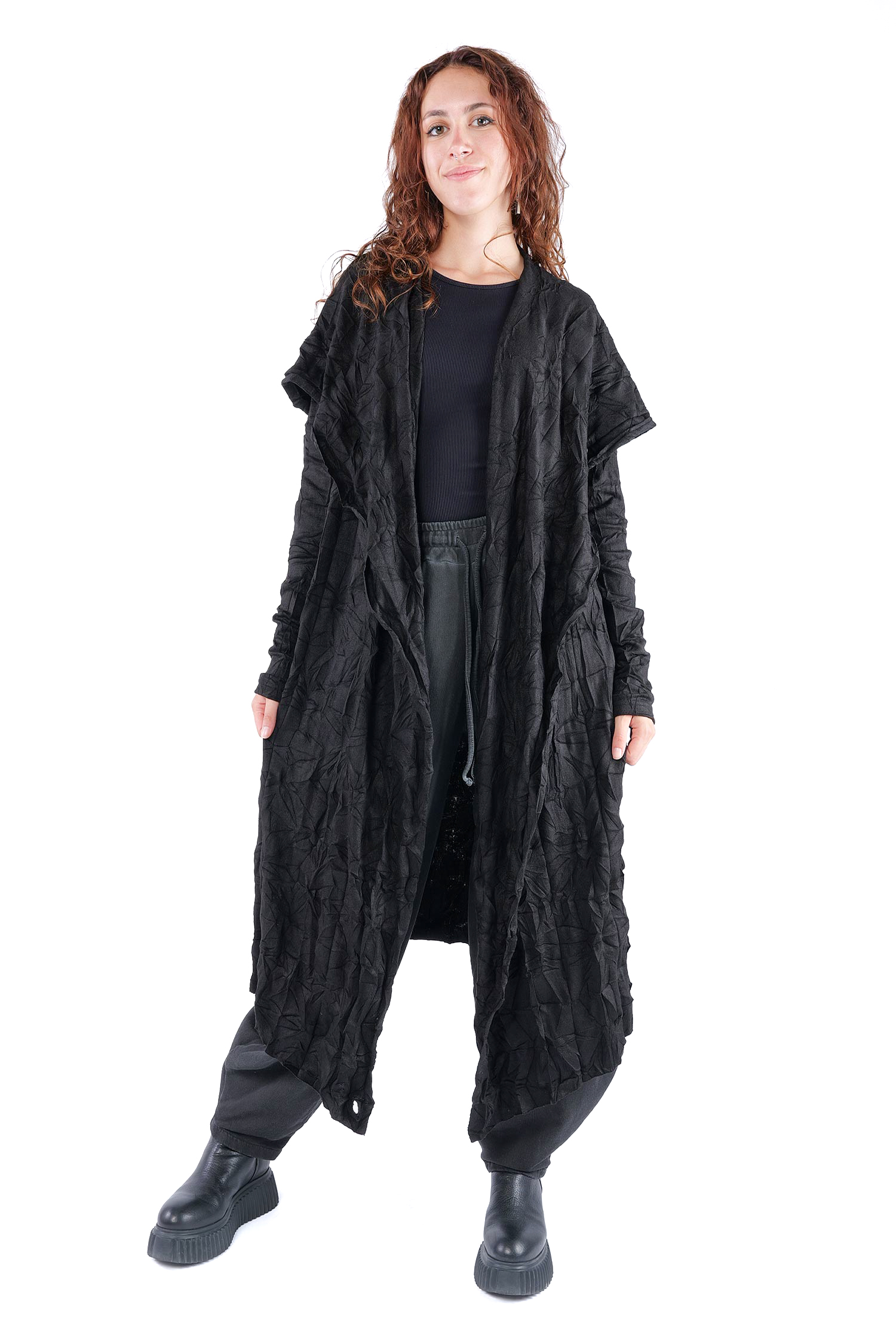 Long cardigan - Black - W5446