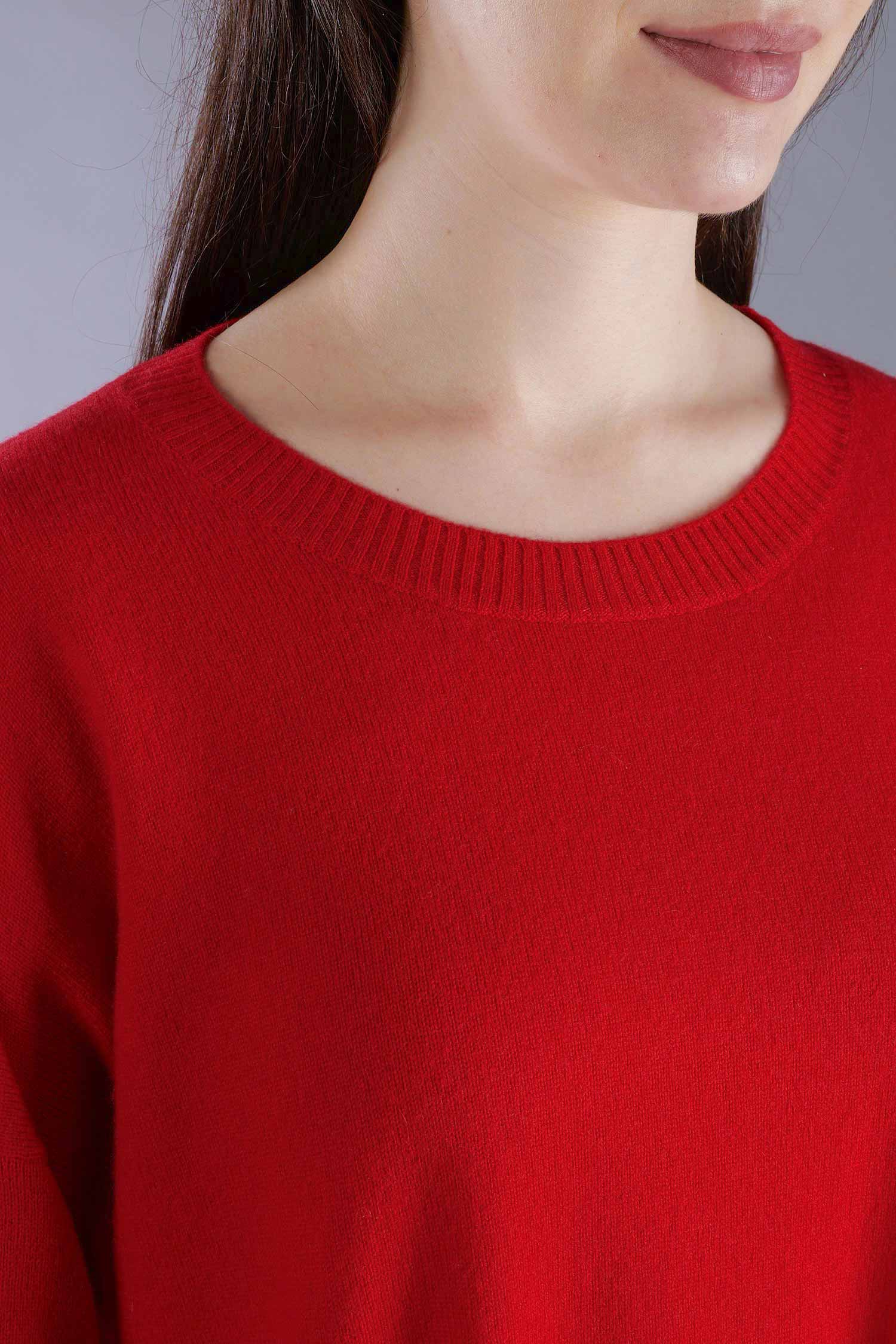 Kaschmir Pullover - Rhubarb Red - 24116A