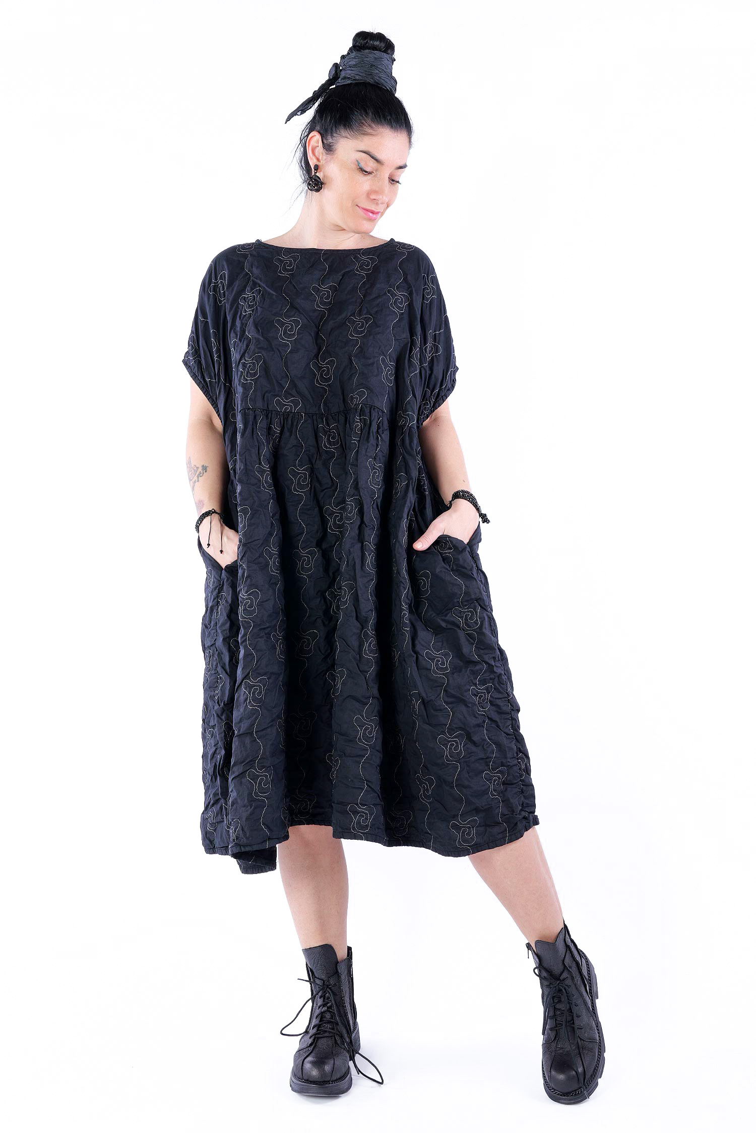 Quilt dress - Black - Purcouture