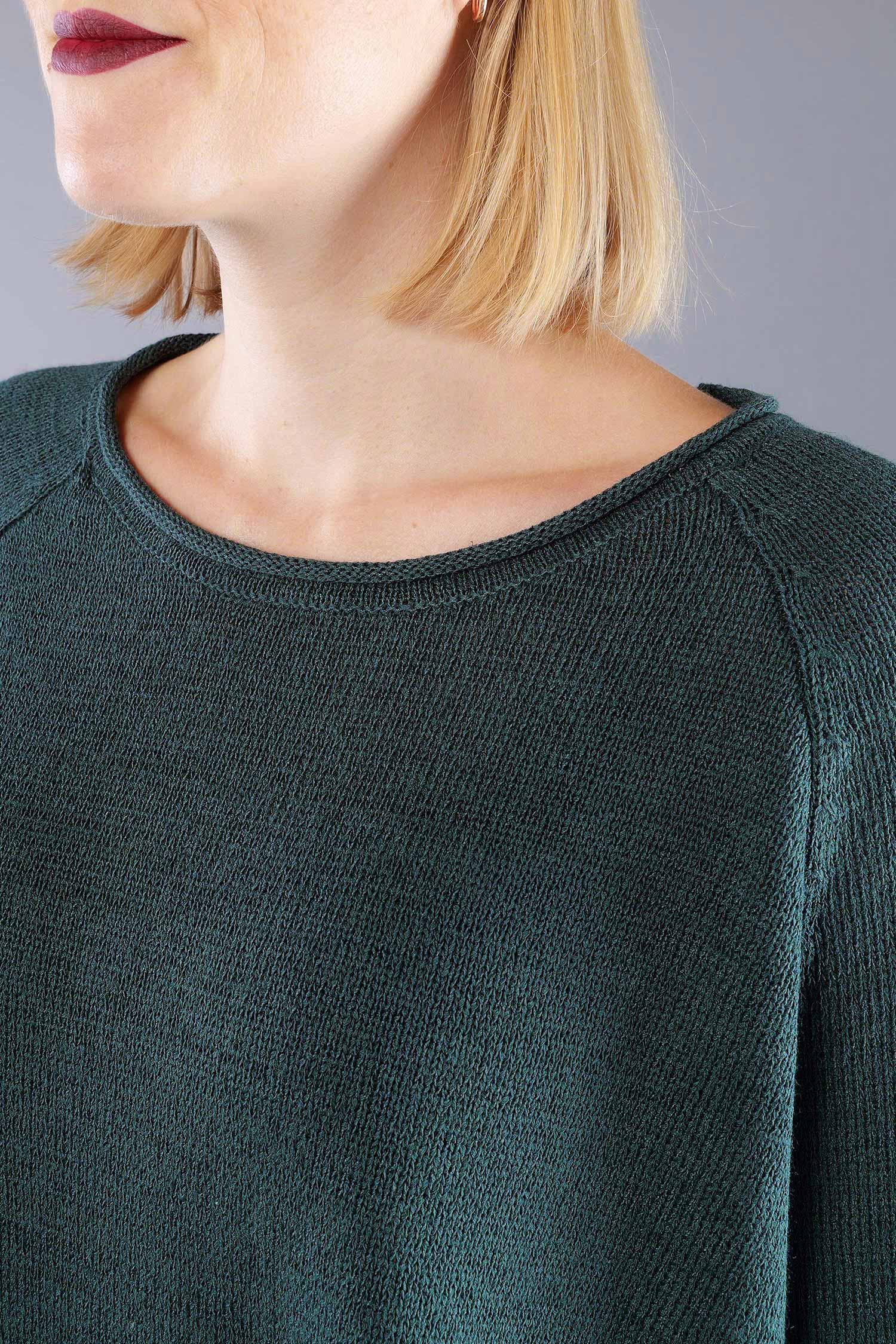Oversized knitted pullover - Forest stripe - 2263720703