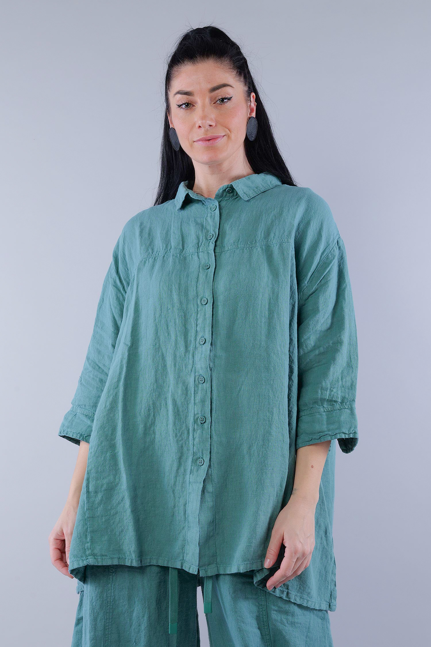 Leinenbluse - Grass - 1263540410