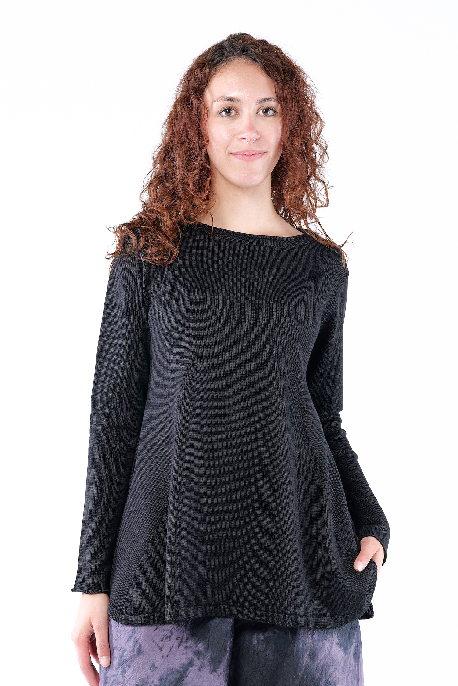 A-Linien Pullover - Schwarz - 26.2-KHG415