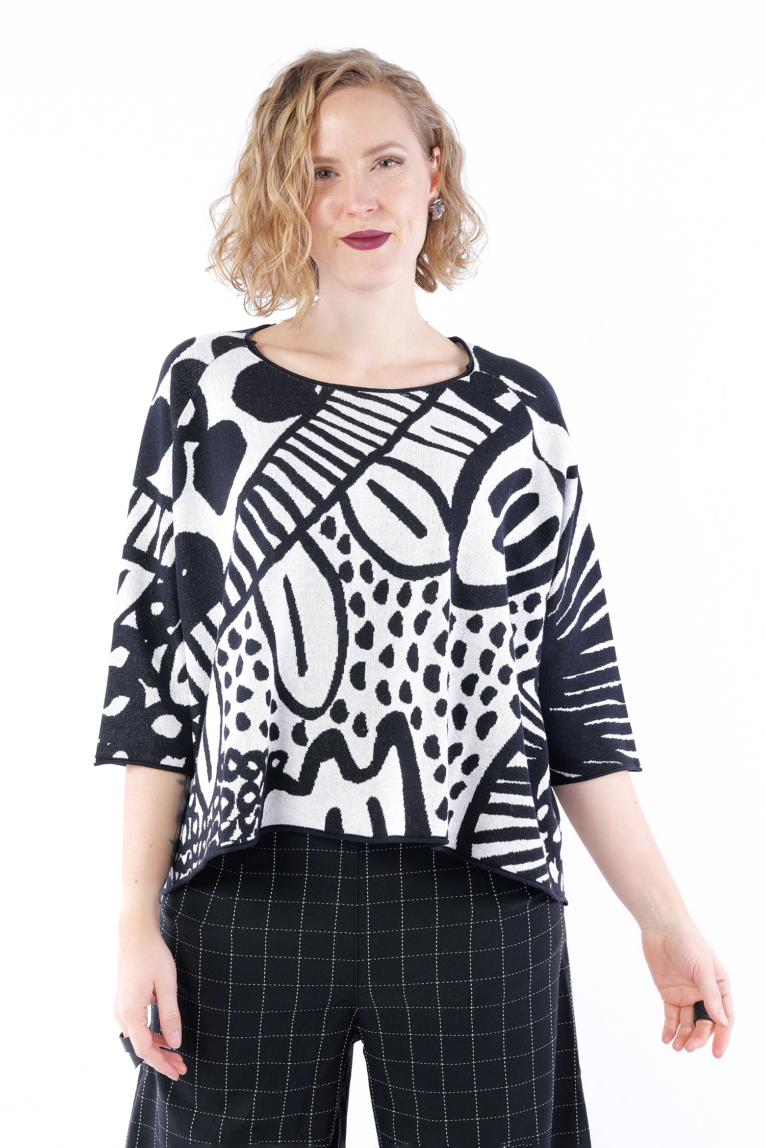 Jacquard Pullover - Black jacquard - 1263410702