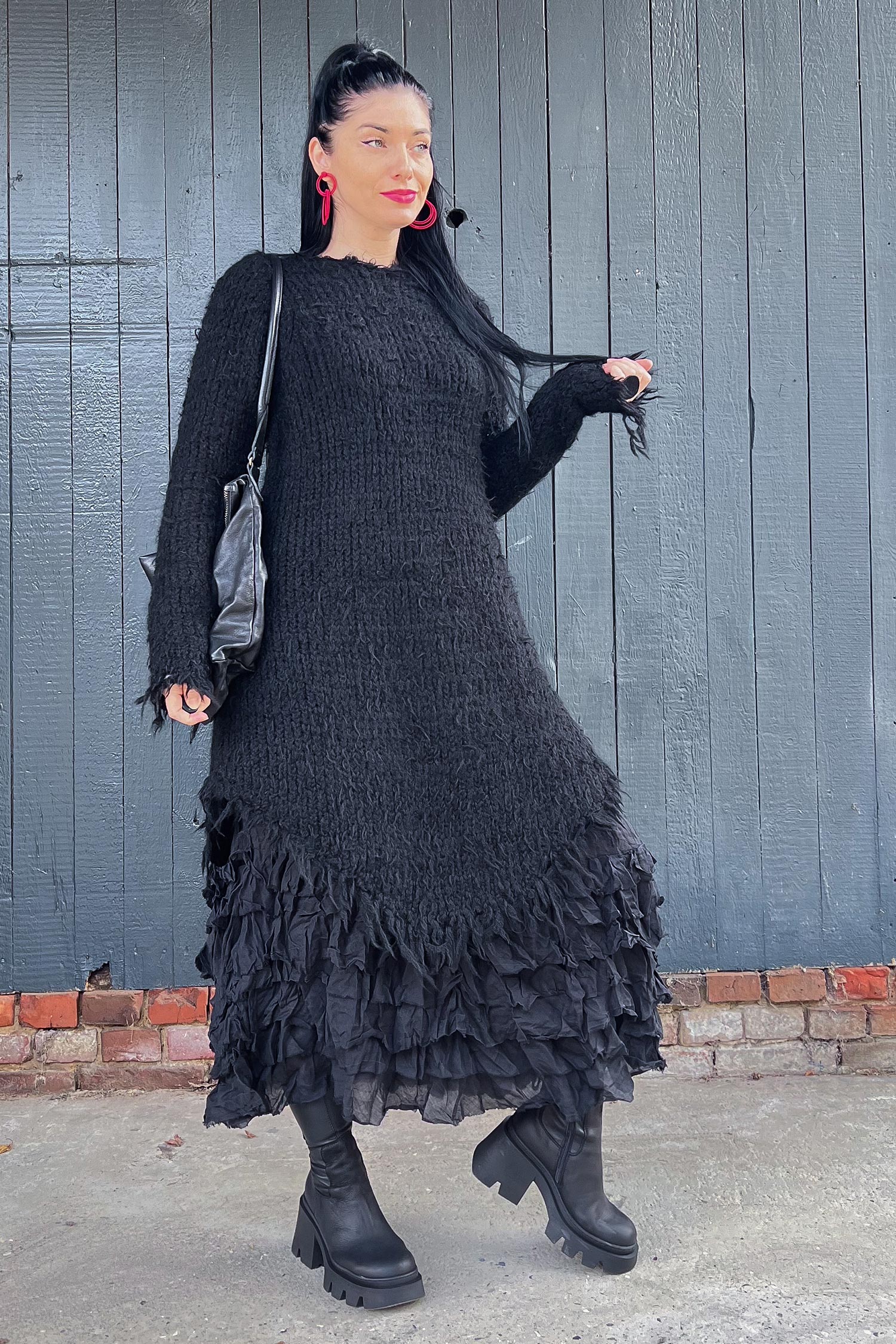 Gerüschter Rock - kaviar - Bakstraps - 130203