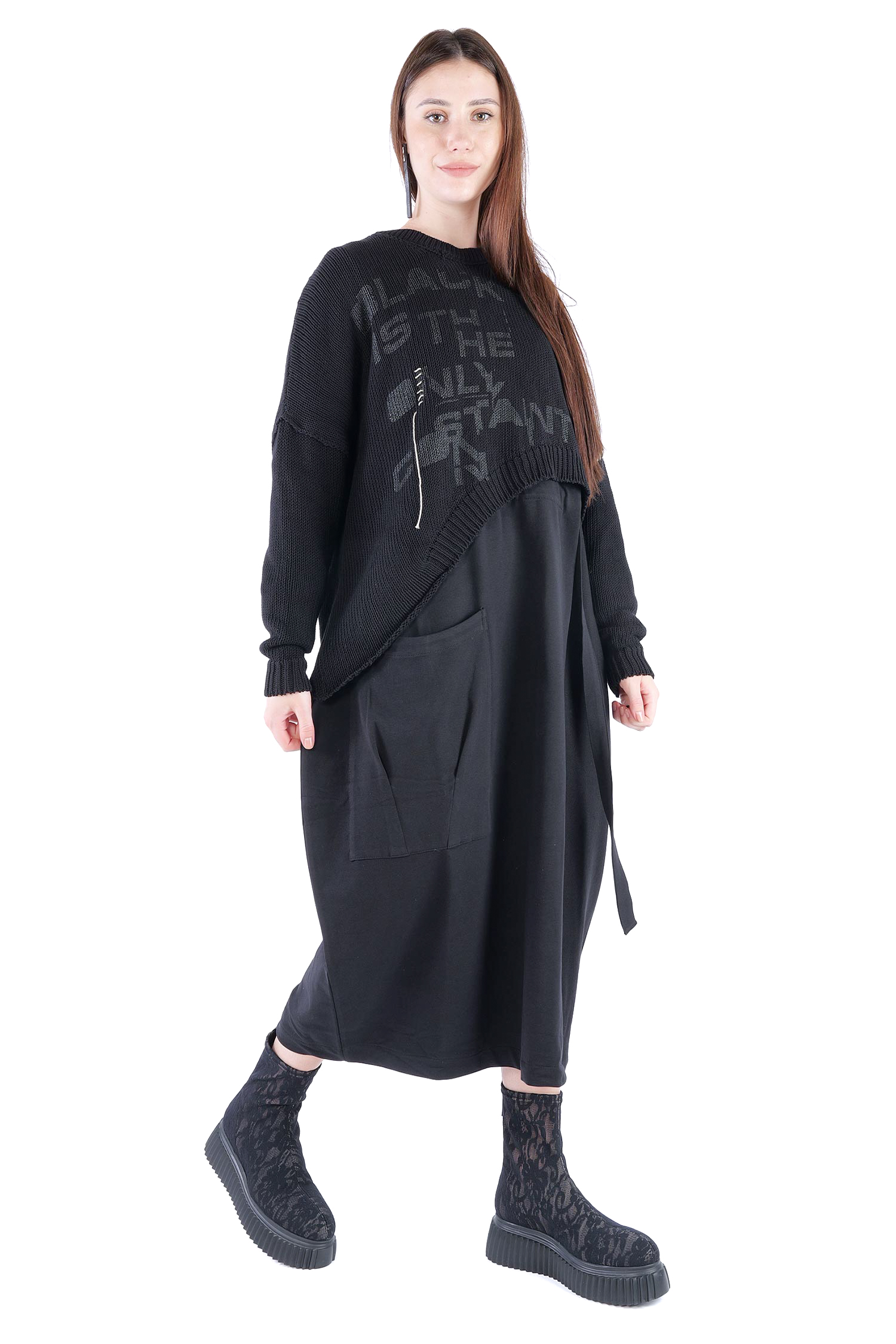 Strick Pullover - Schwarz - Elypse