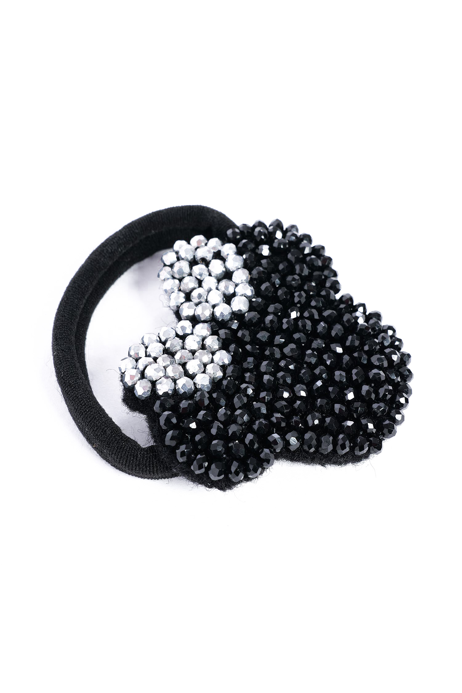 Maus Armband / Haargummi - Schwarz / Silber - 1149