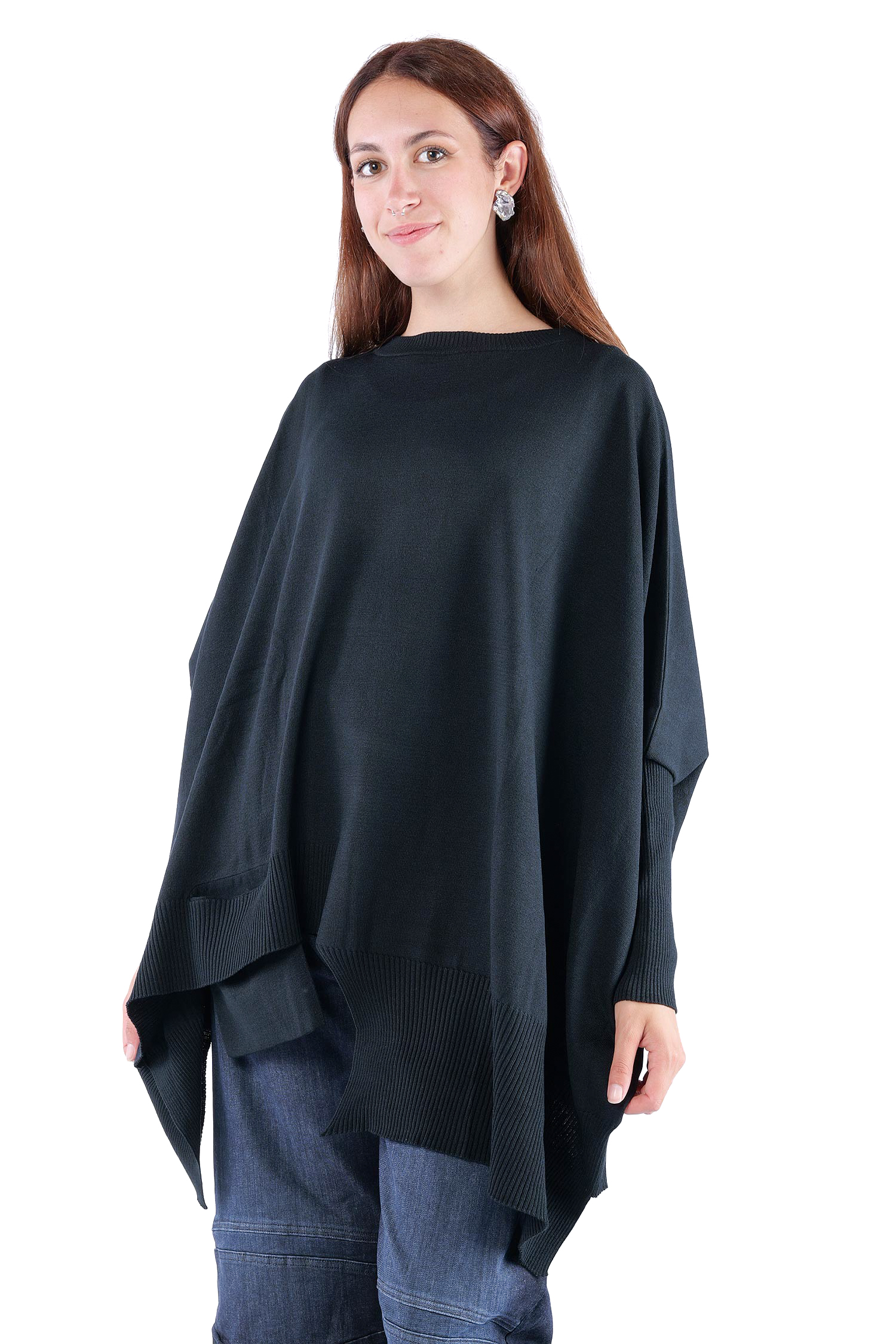 Oversize Strickpullover - Schwarz - 26.2-KHG445