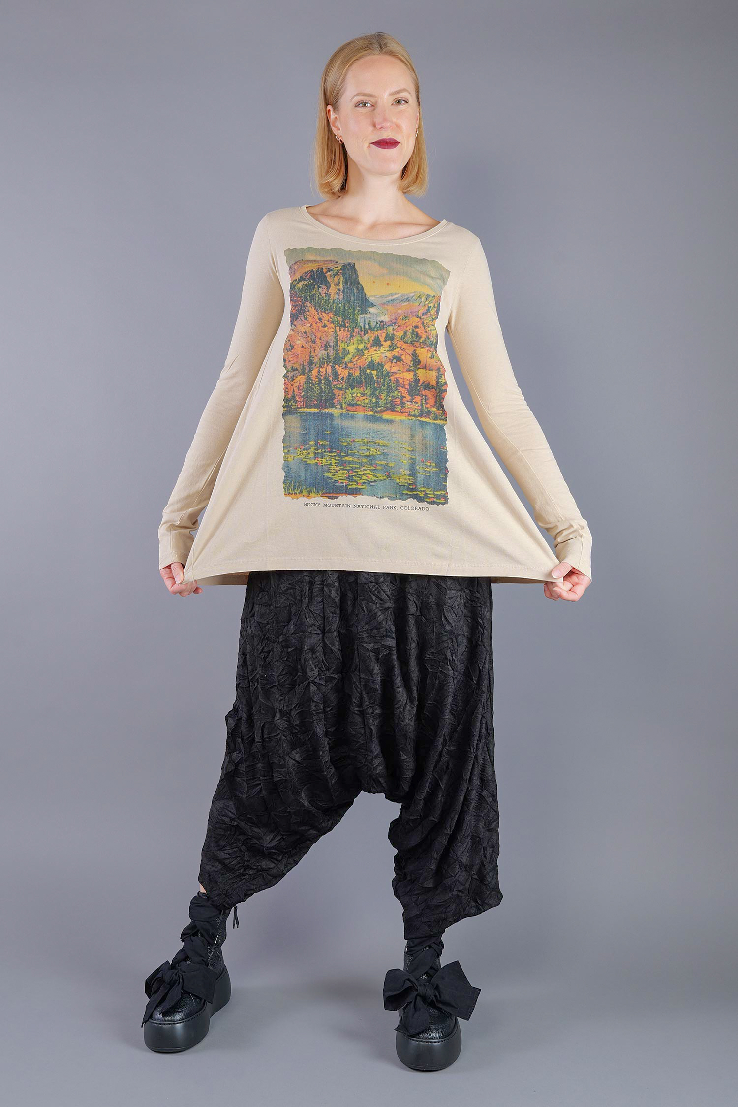 Longsleeve with print - Mountain print - 2263390502