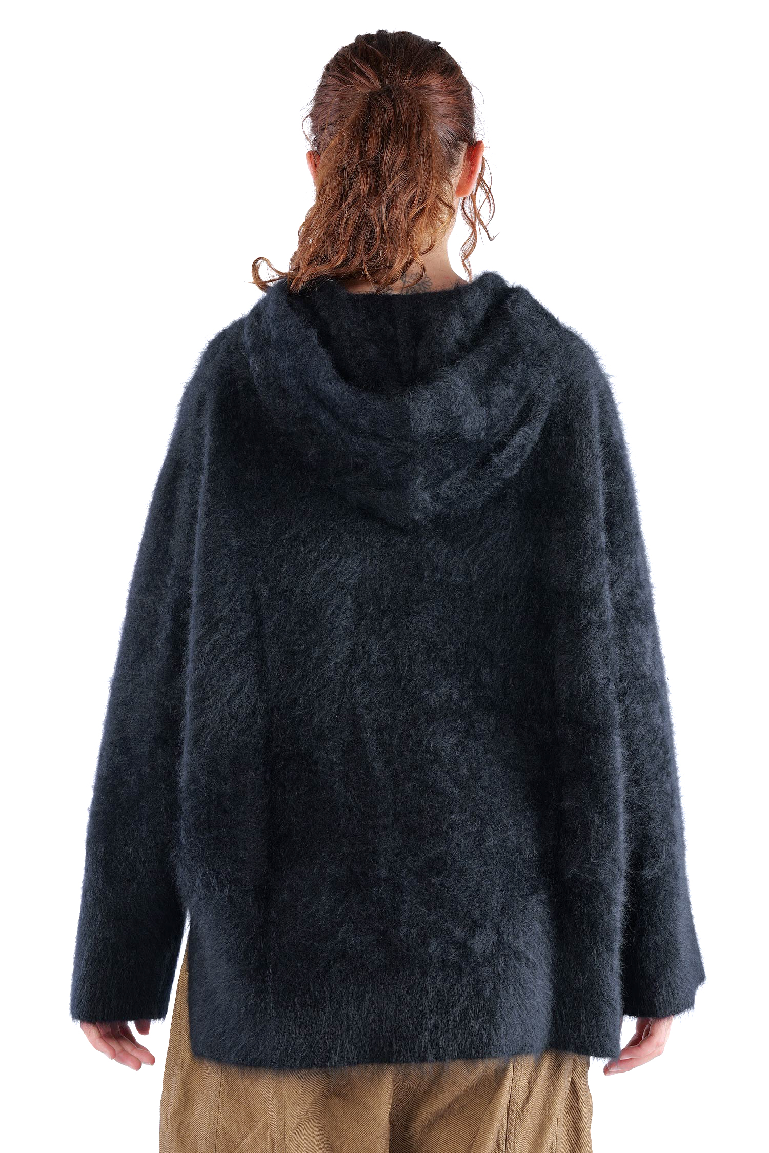 Flauschiger Kaschmir Hoodie - Night - 26132