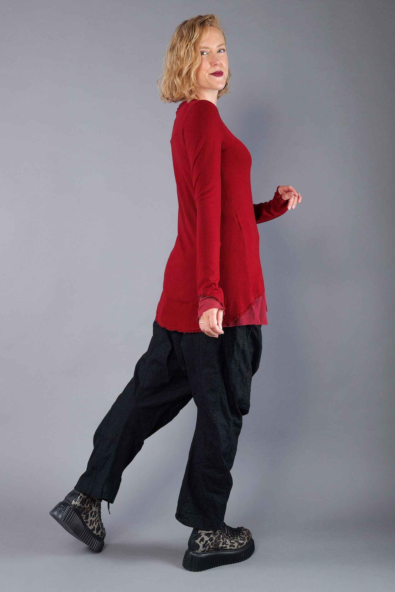 Longsleeve mit Tüll - Lava - 2263510501